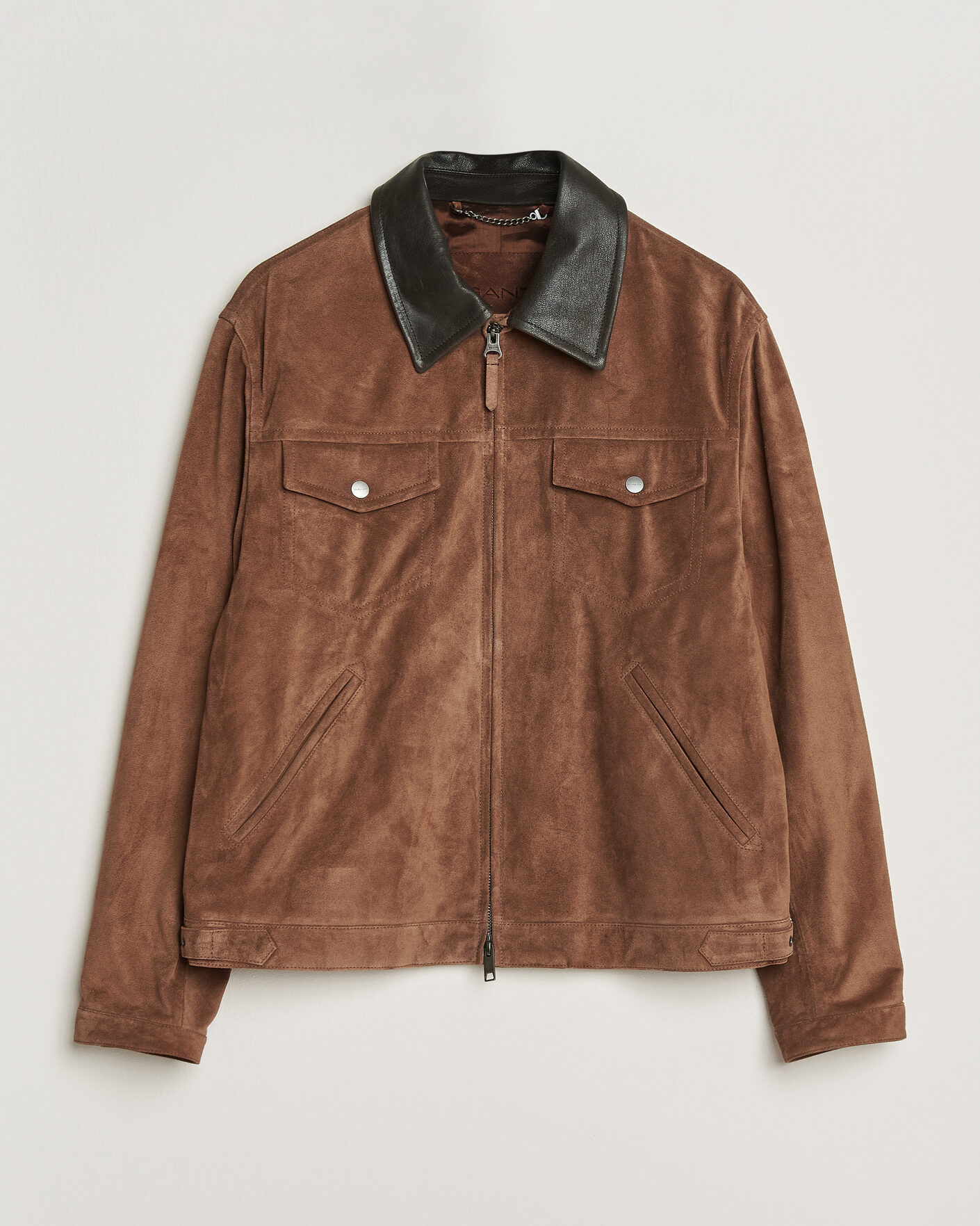 Hombres | Abrigos y chaquetas | Gant | Suede Jacket Mahogany Brown
