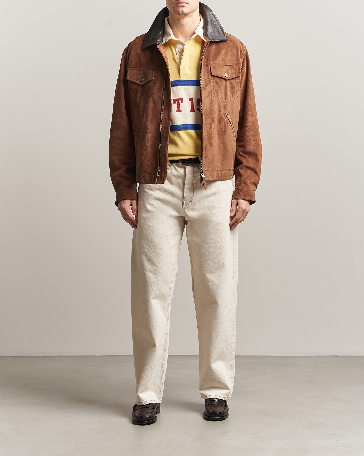 Hombres | Abrigos y chaquetas | GANT | Suede Jacket Mahogany Brown