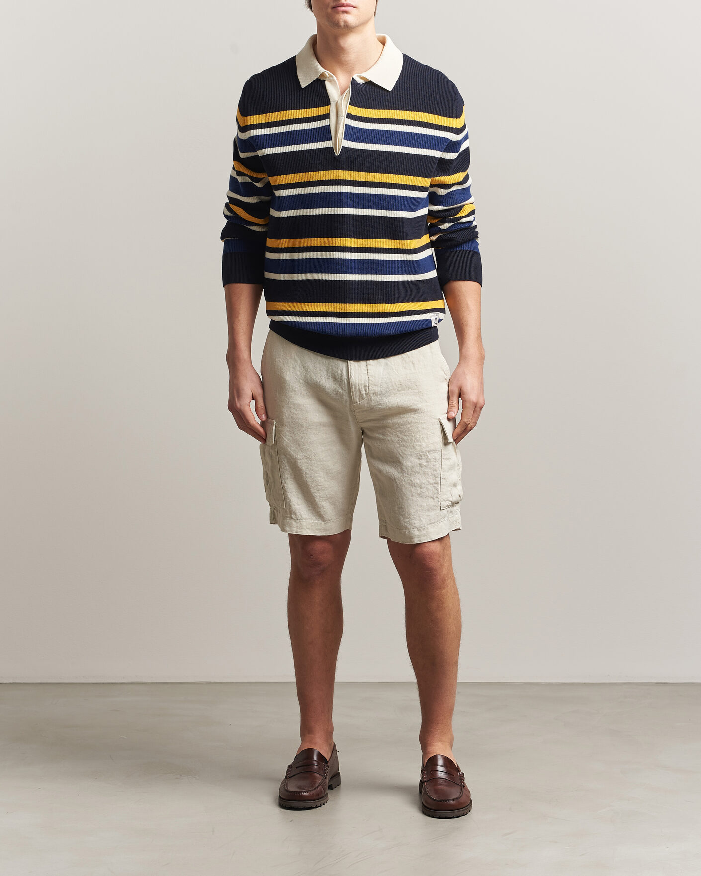 Hombres | Pantalones cortos | GANT | Regular Fit Linen Cargo Shorts Sand