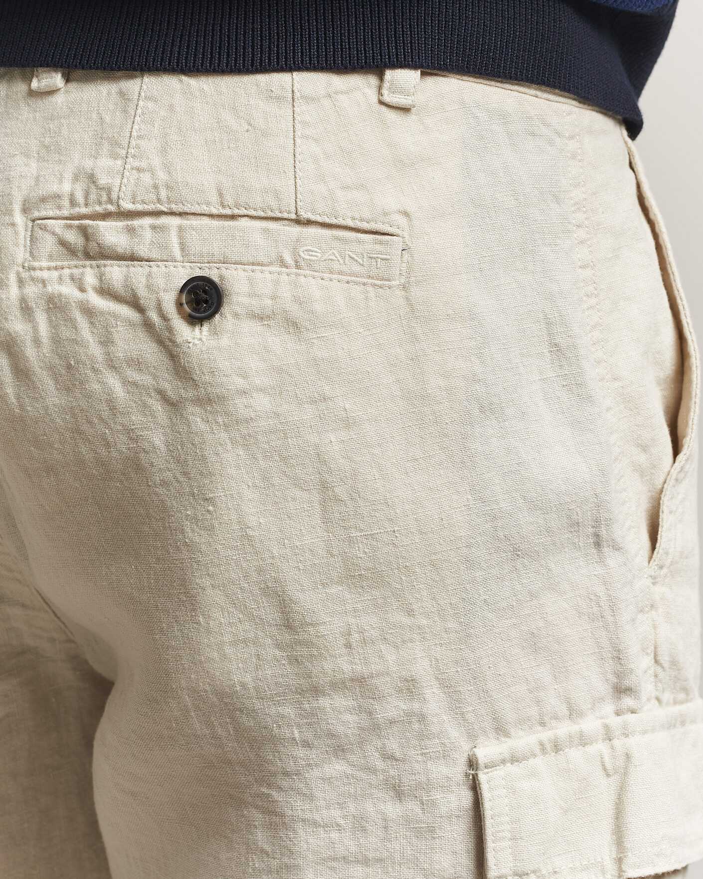Hombres | Pantalones cortos | Gant | Regular Fit Linen Cargo Shorts Sand