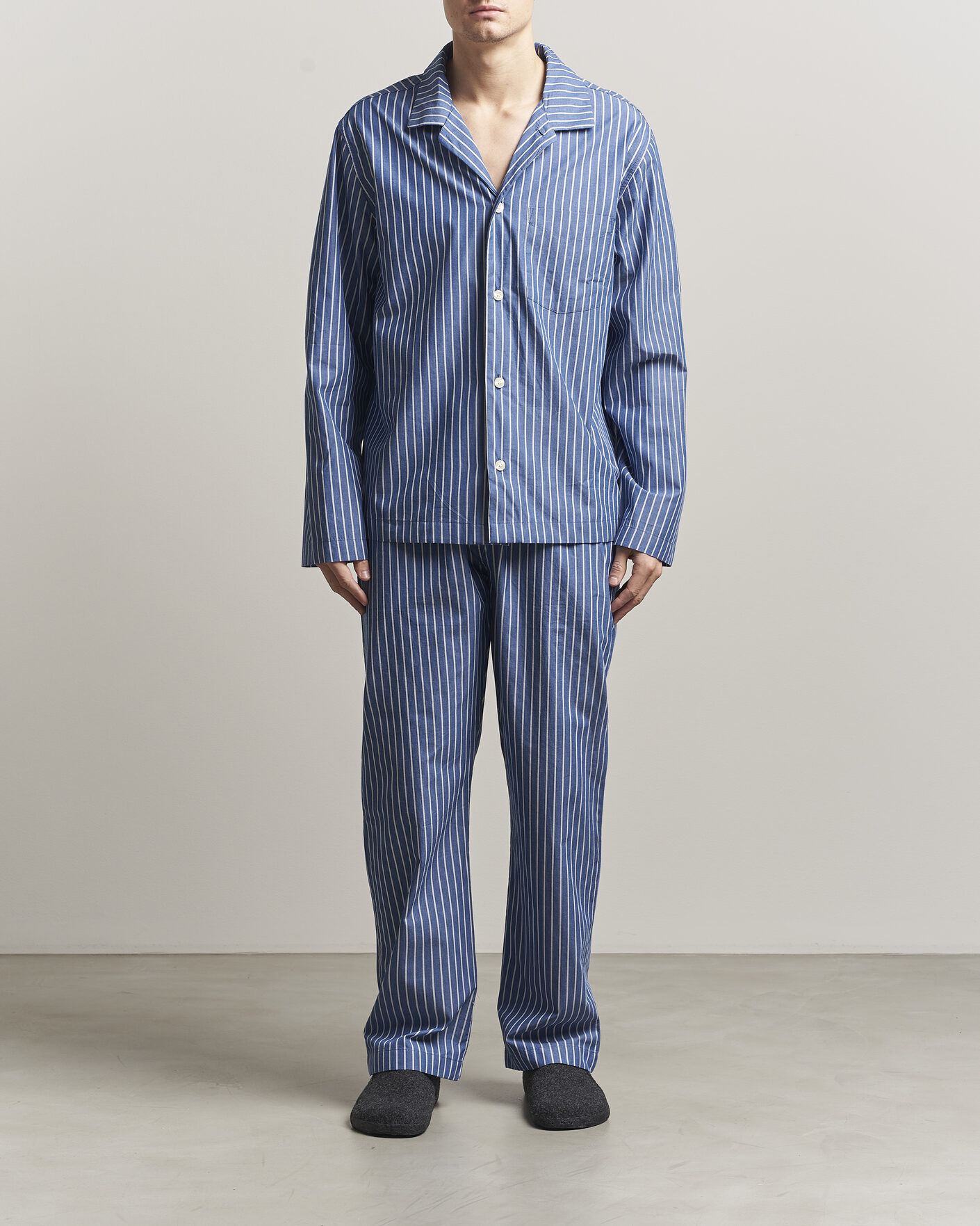 Hombres | Pijamas y batas | Gant | Striped Poplin Pyjama Set Deep Cobalt