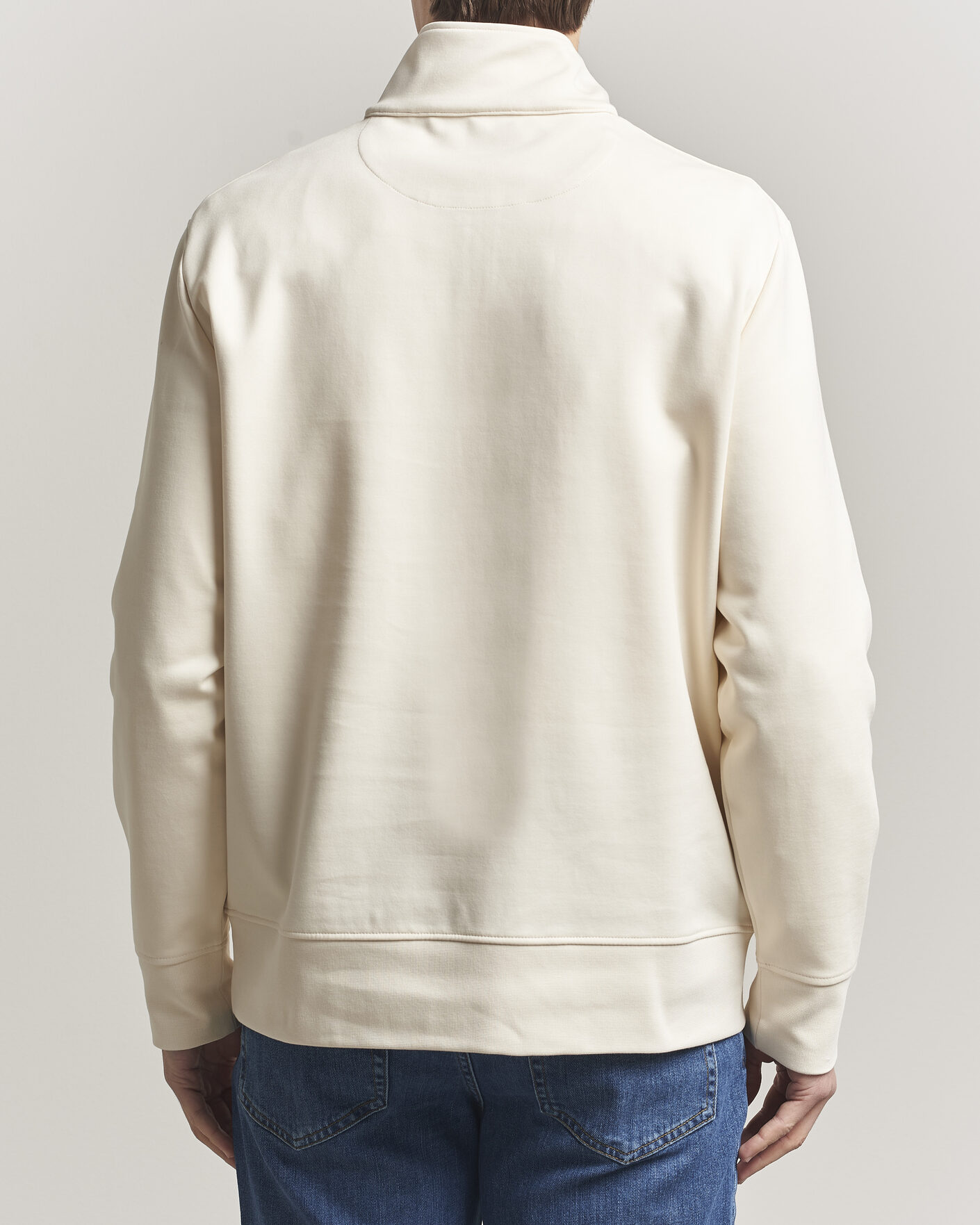 Hombres | Jerséis y prendas de punto | Gant | Interlock Half Zip Creamed White