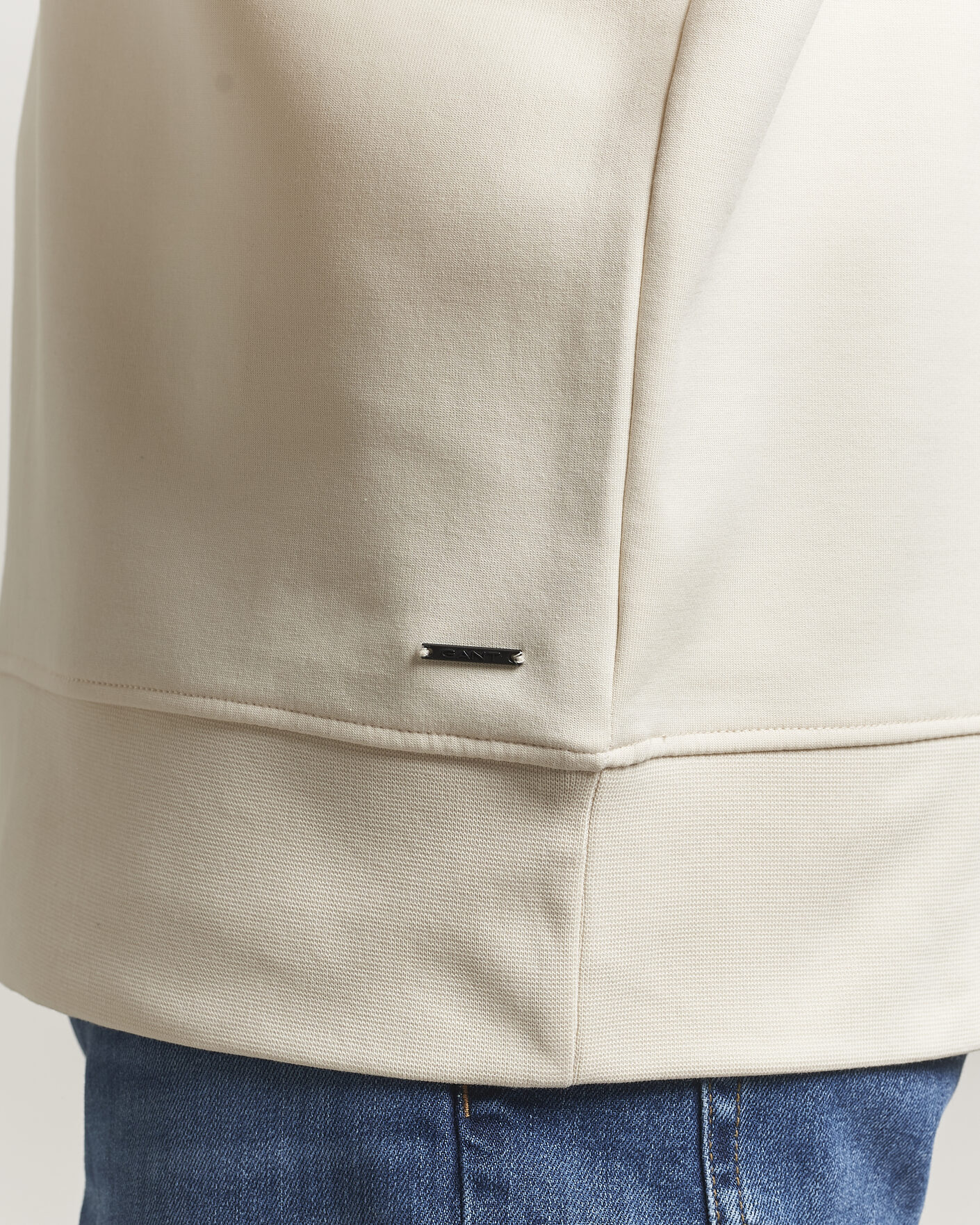 Hombres | Jerséis y prendas de punto | GANT | Interlock Half Zip Creamed White