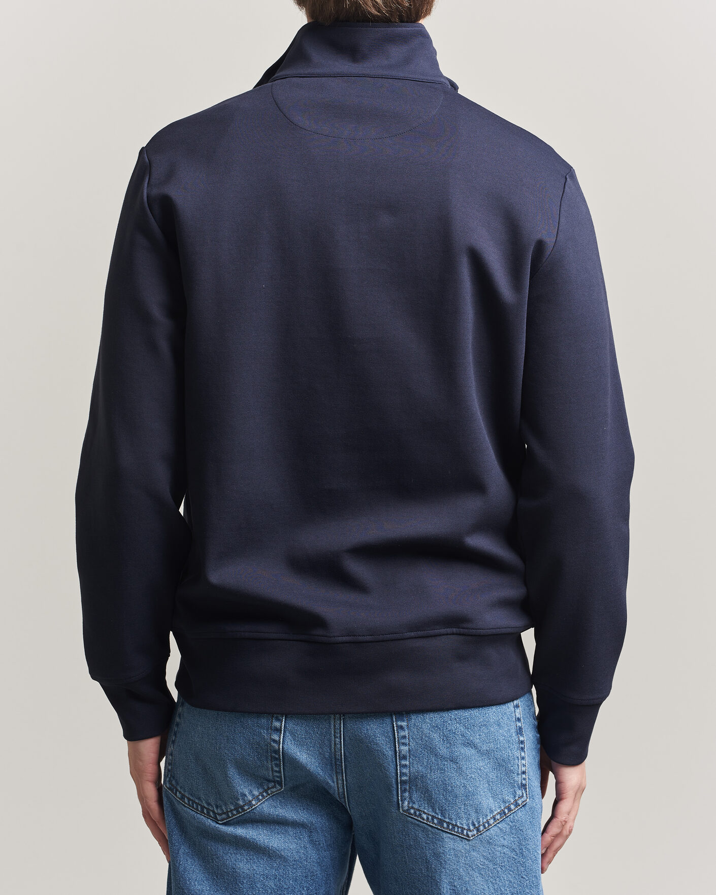 Hombres | Jerséis y prendas de punto | Gant | Interlock Half Zip Evening Blue