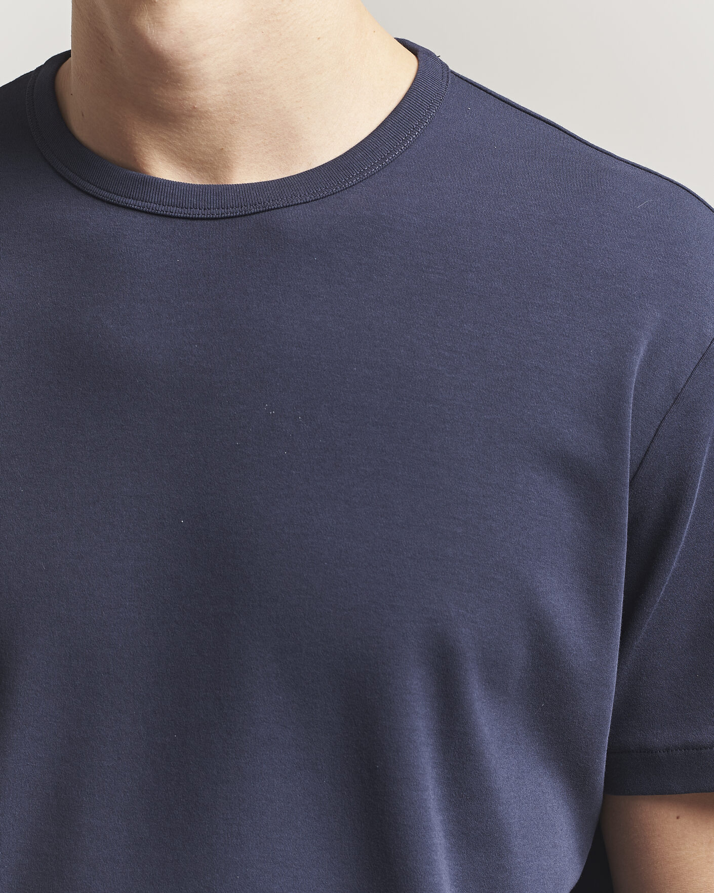 Hombres | Camisetas | Gant | Interlock Crew Neck T-Shirt Evening Blue