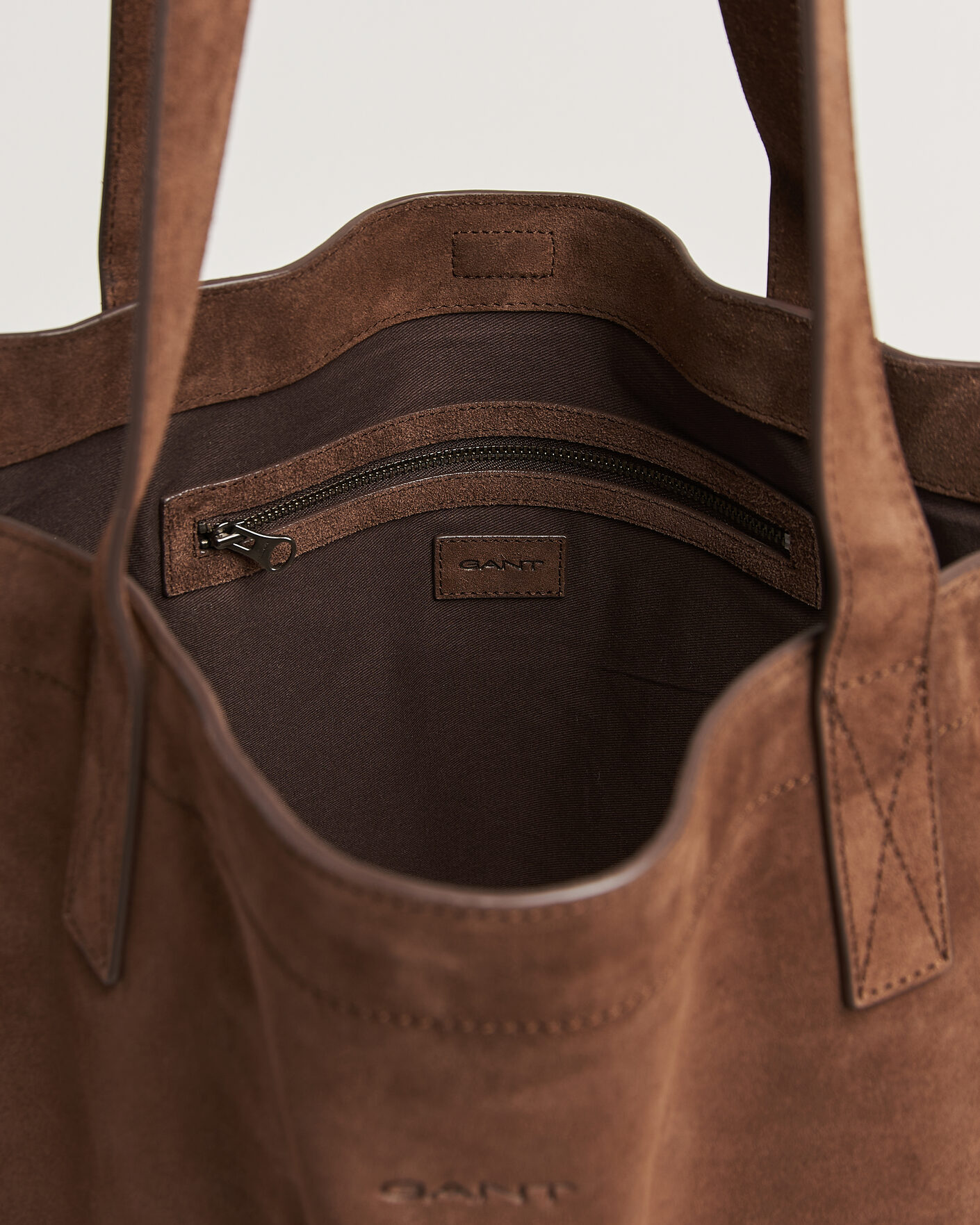 Hombres | Bolsos | GANT | Suede Tote Bag Mahogany Brown