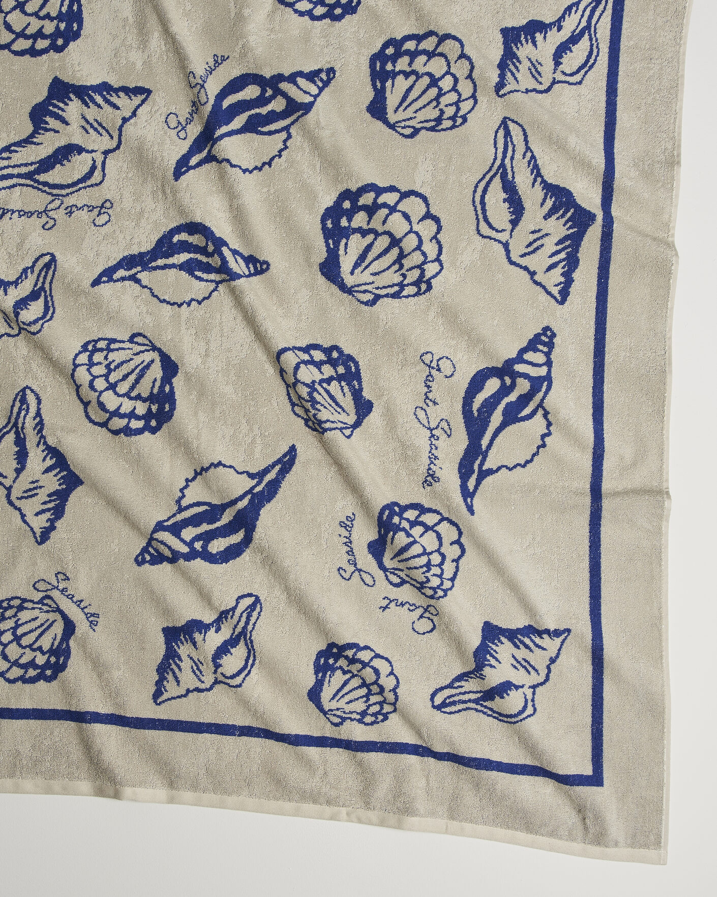 Hombres | Telas | Gant | Seashell Print Beach Towel Faded Beige