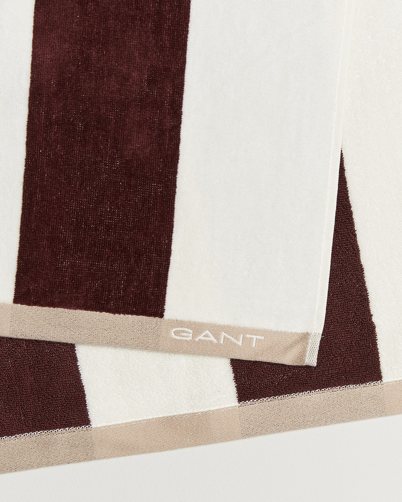 Hombres | Telas | GANT | Striped Beach Towel Fresh Soil