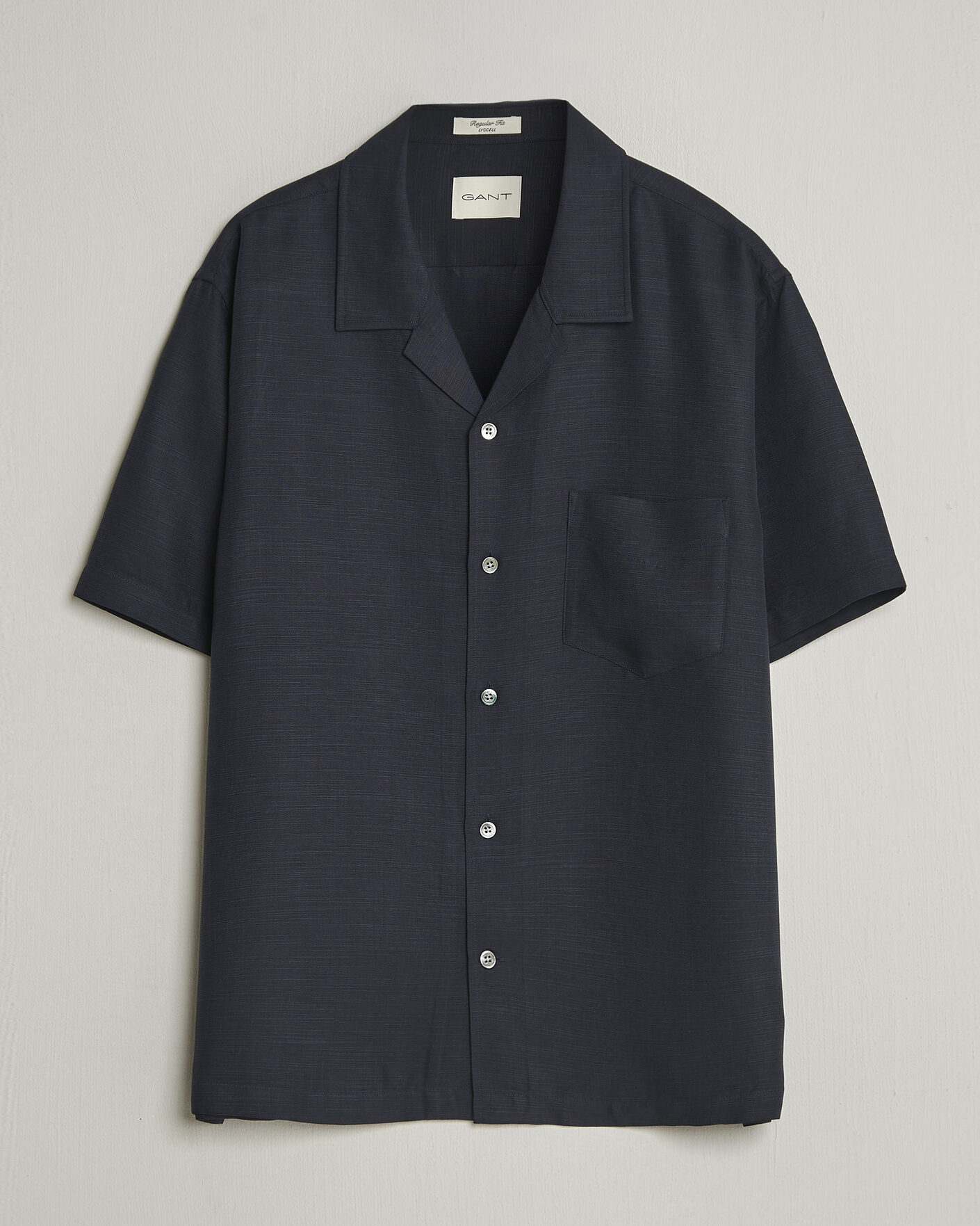 Hombres | Camisas | Gant | Regular Fit Lyocell Resort Shirt Evening Blue