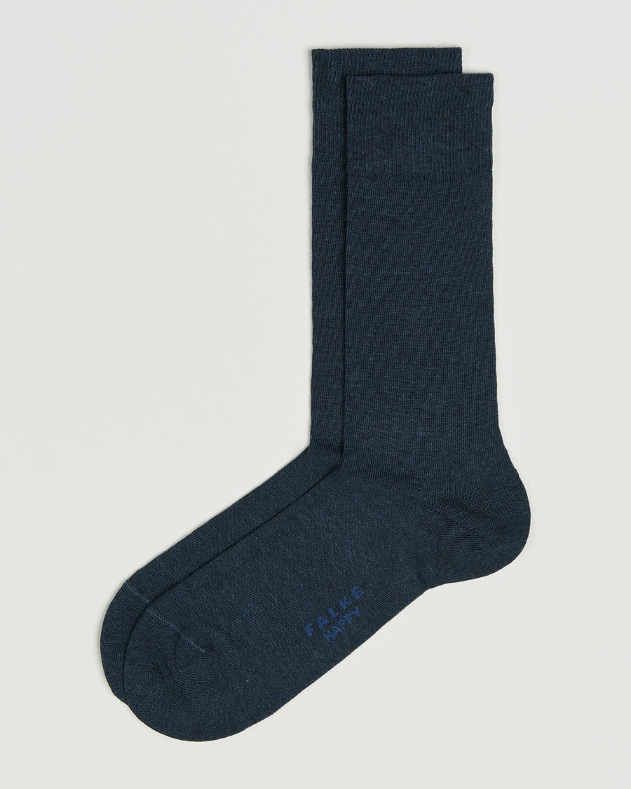 Hombres | Ropa interior y calcetines | Falke | Happy 2-Pack Cotton Socks Navy Melange