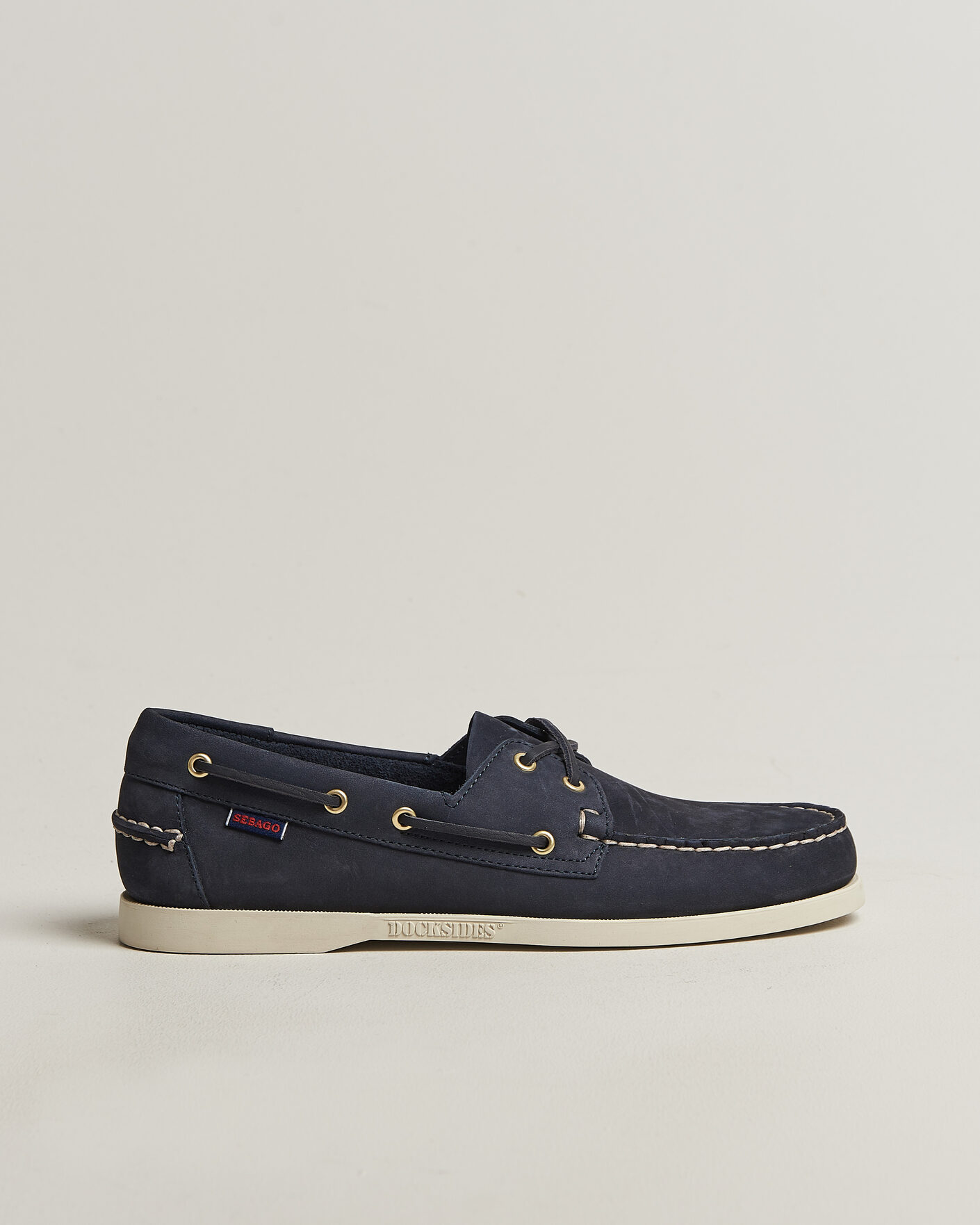 Hombres | Zapatos náuticos | Sebago | Docksides Portland Nubuck Boat Shoe Blue Navy