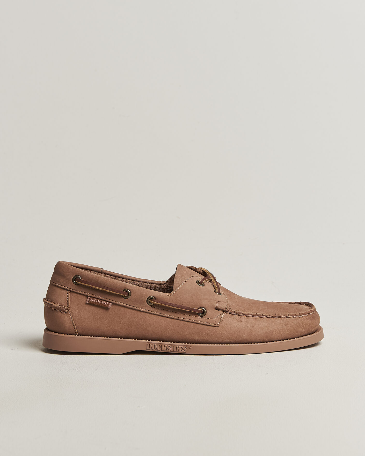 Hombres | Zapatos náuticos | Sebago | Docksides Portland Nubuck Boat Shoe Beige Taupe