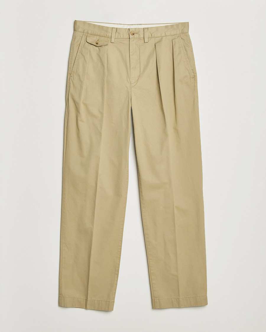 Hombres | Pantalones | Gant | Regular Pleated Twill Chinos Woody Beige