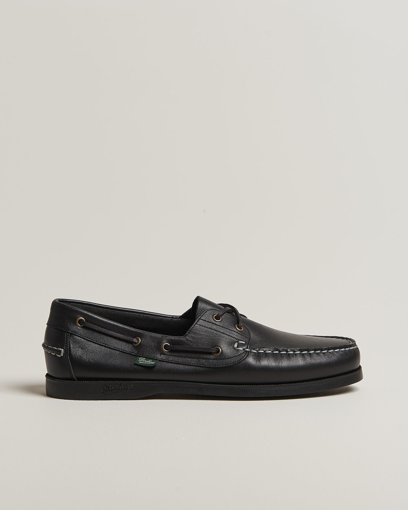 PARABOOT MALO BARTH MARINE ブラック 6 2/1 黒 Paraboot Barth Boat Shoe Black en CareOfCarl.es