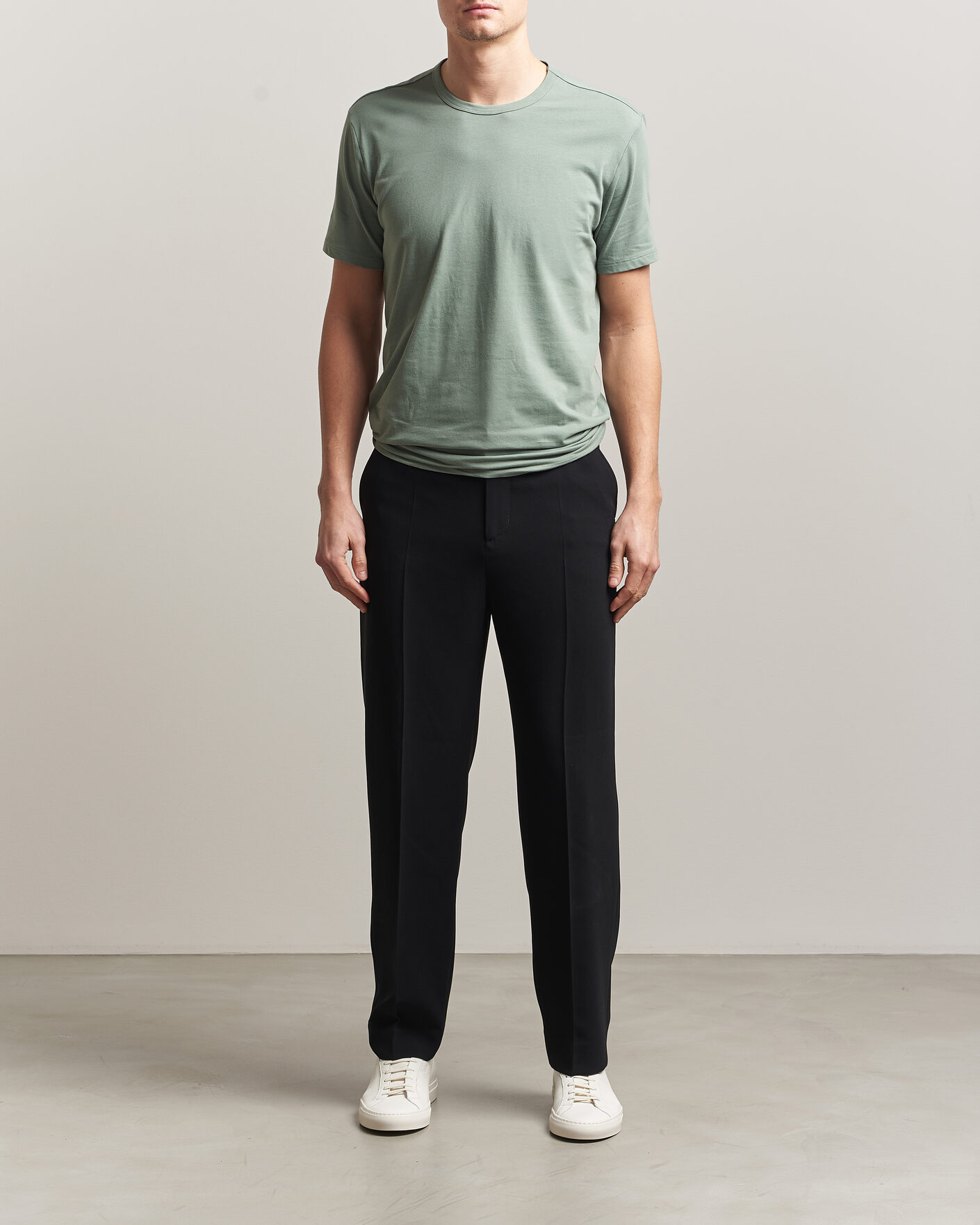 Hombres | Camisetas | Calvin Klein | 3-Pack Cotton Stretch Crew Neck T-Shirt Black/Grey/Green