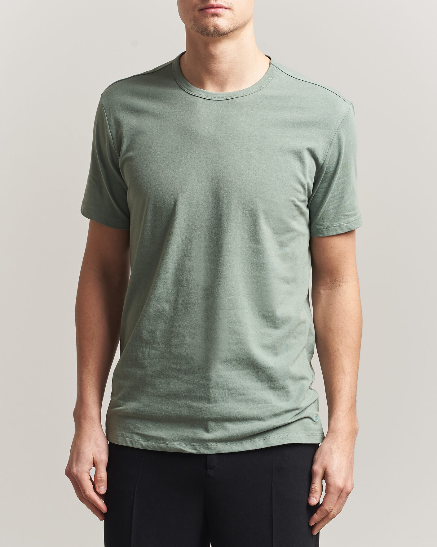 Hombres | Camisetas | Calvin Klein | 3-Pack Cotton Stretch Crew Neck T-Shirt Black/Blue/Green