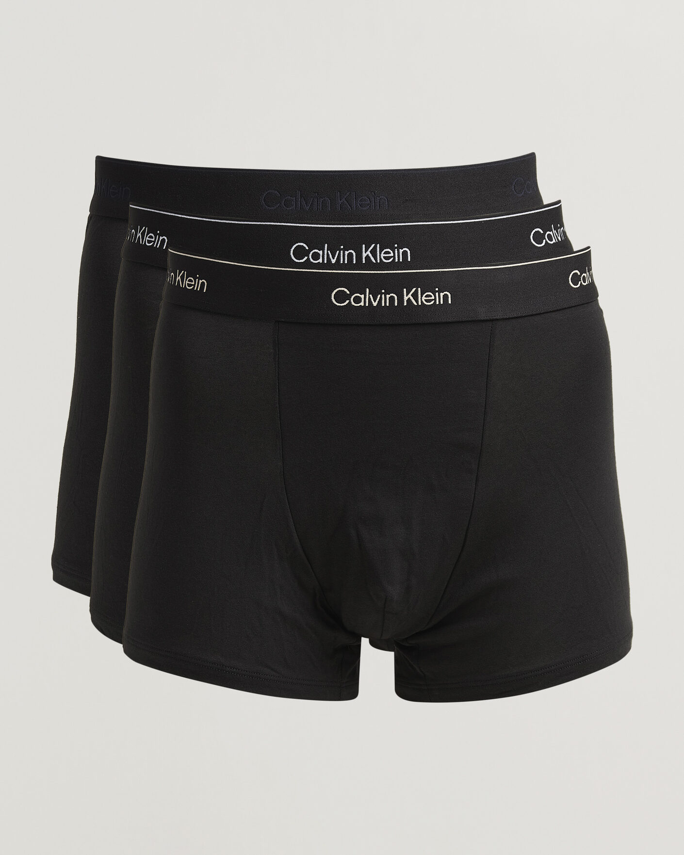 Hombres | Ropa interior y calcetines | Calvin Klein | 3-Pack Icon Cotton Stretch Relaxed Trunk Black