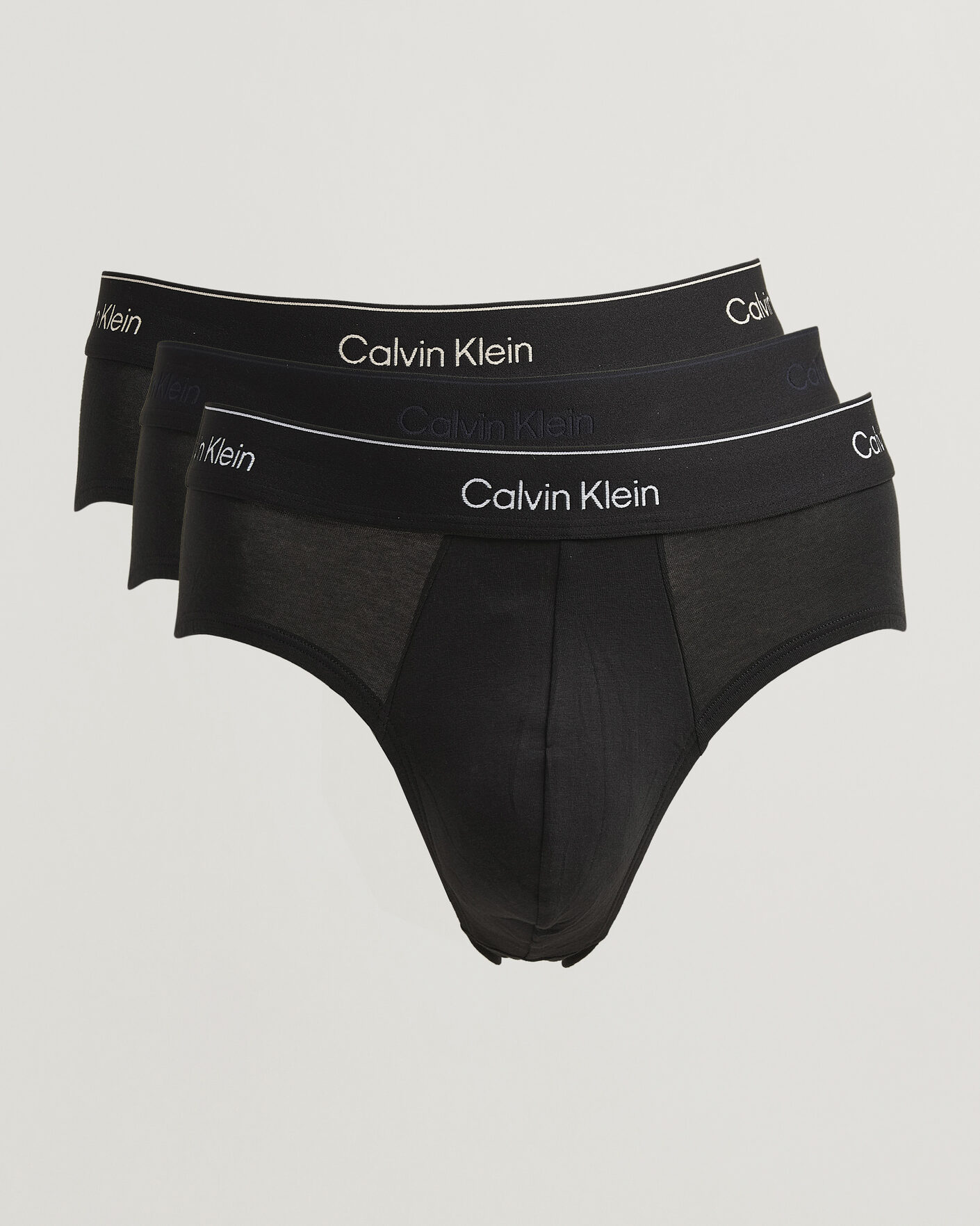 Hombres | Ropa interior y calcetines | Calvin Klein | 3-Pack Icon Cotton Stretch Hip Brief Black