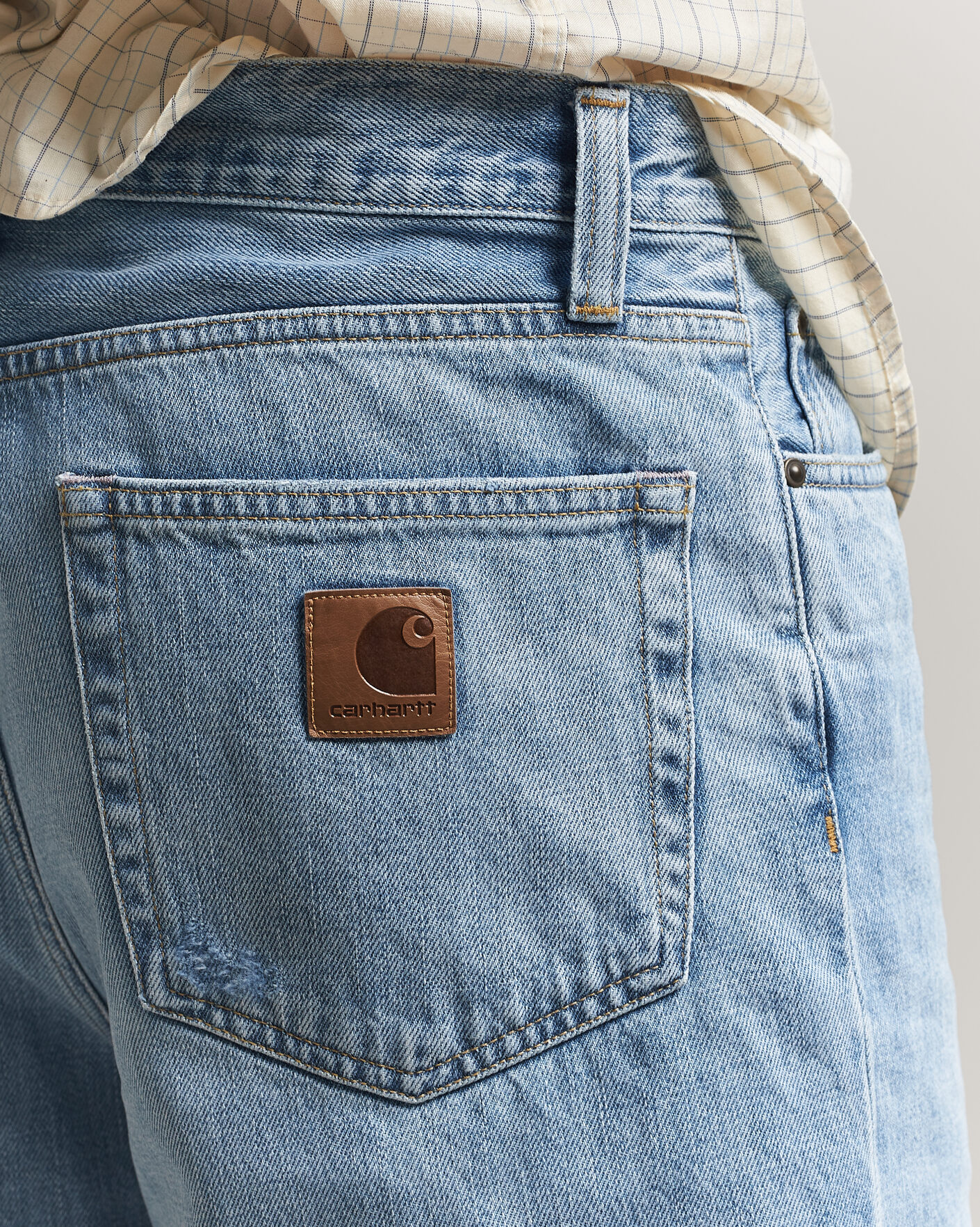 Hombres | Camisas | Carhartt WIP | Aaron Pant Smith Denim Burst Washed