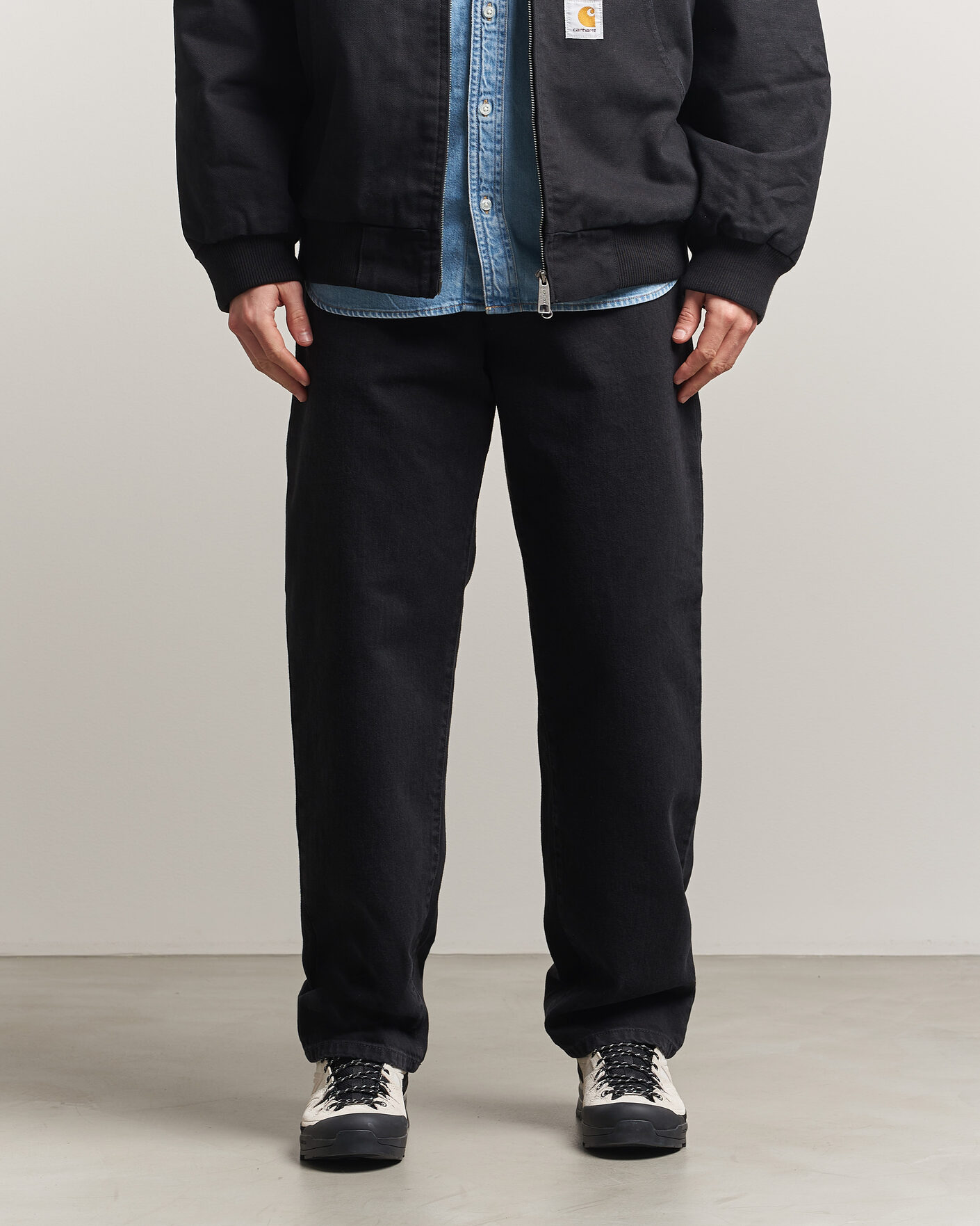 Hombres | Camisas | Carhartt WIP | Aaron Pant Smith Denim Grey Stone Wash