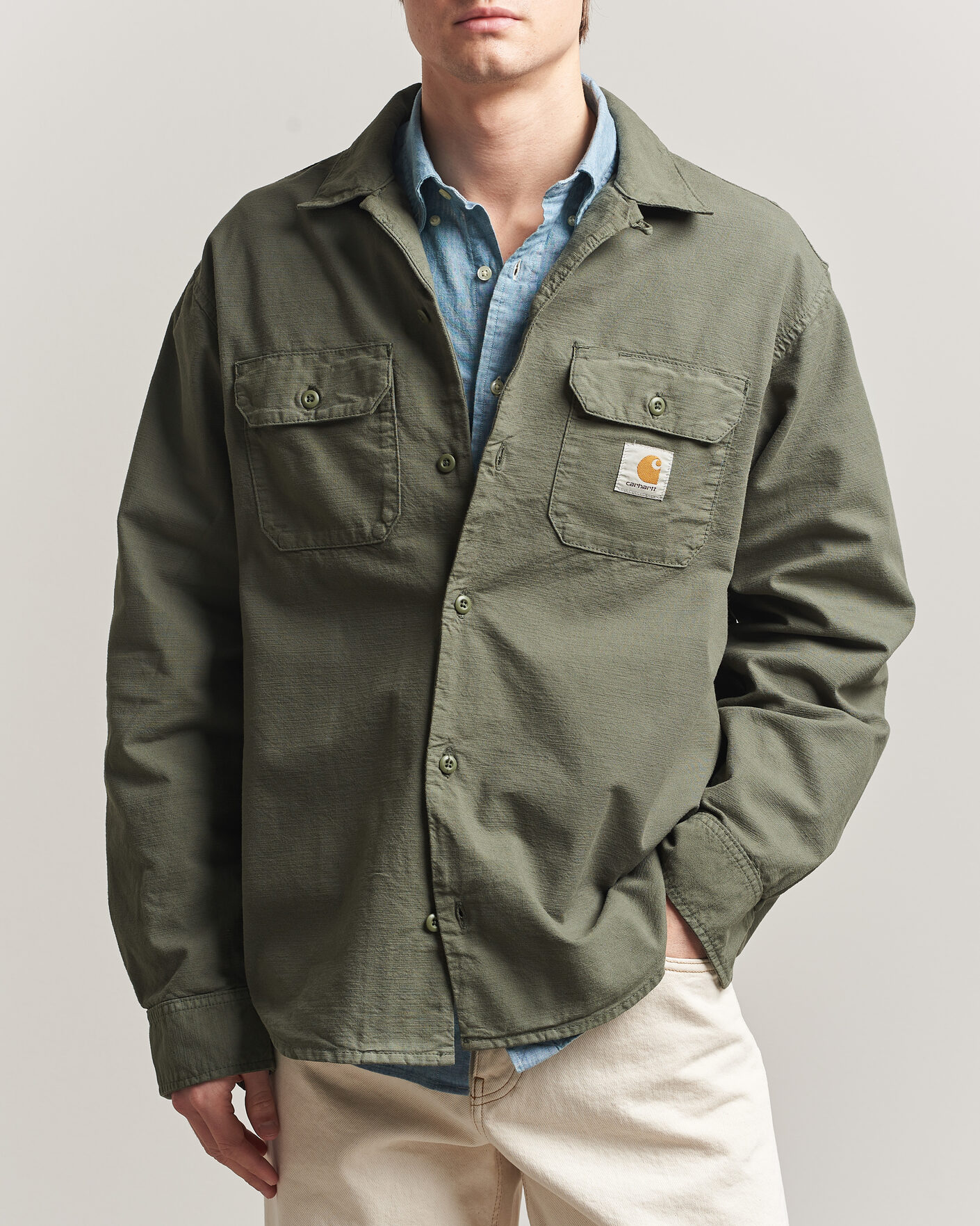 Hombres | Camisas | Carhartt WIP | Kelsey Long Sleeve Shirt Leaf