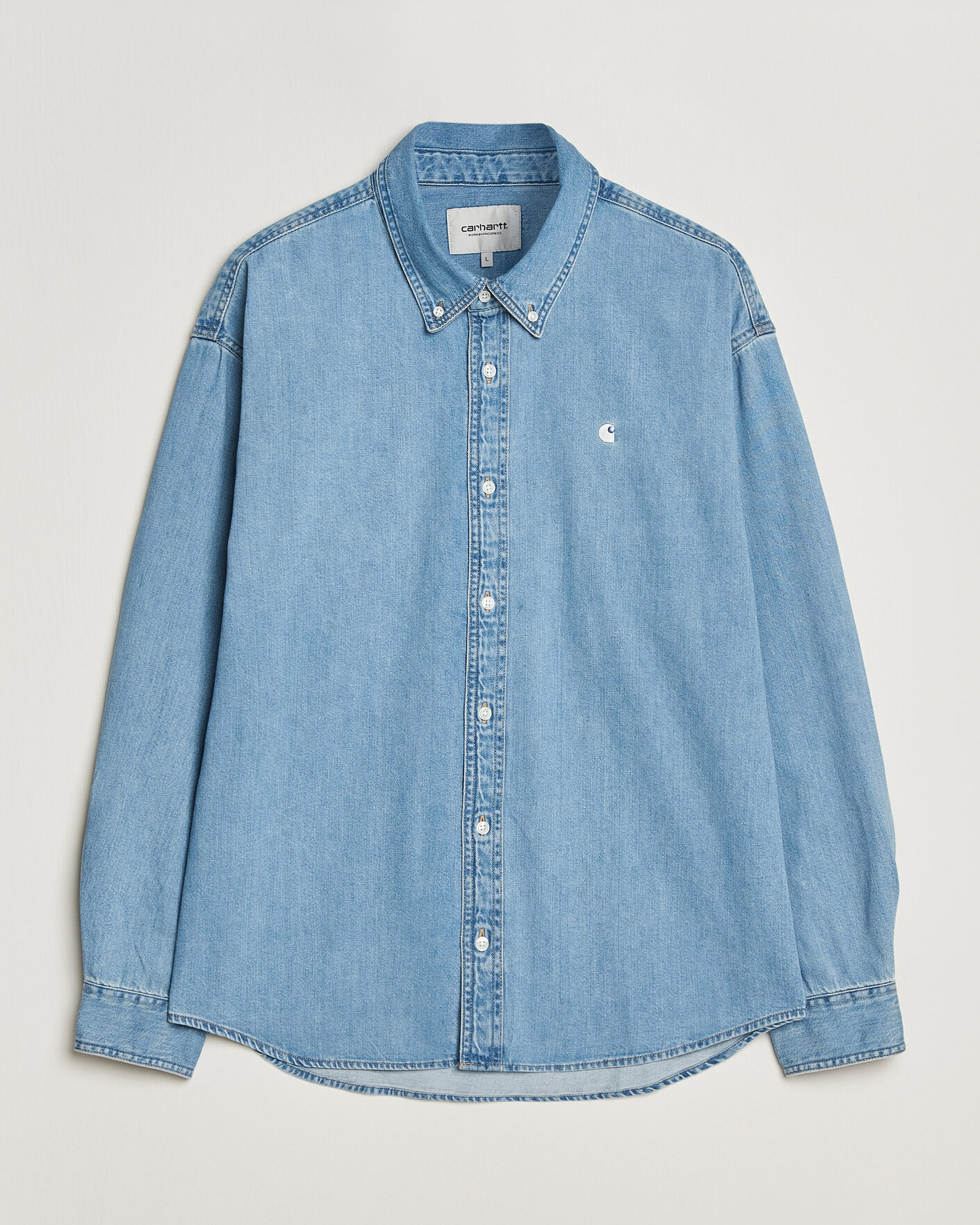 Hombres | Camisas | Carhartt WIP | Lucas Denim Shirt Blue Bleached