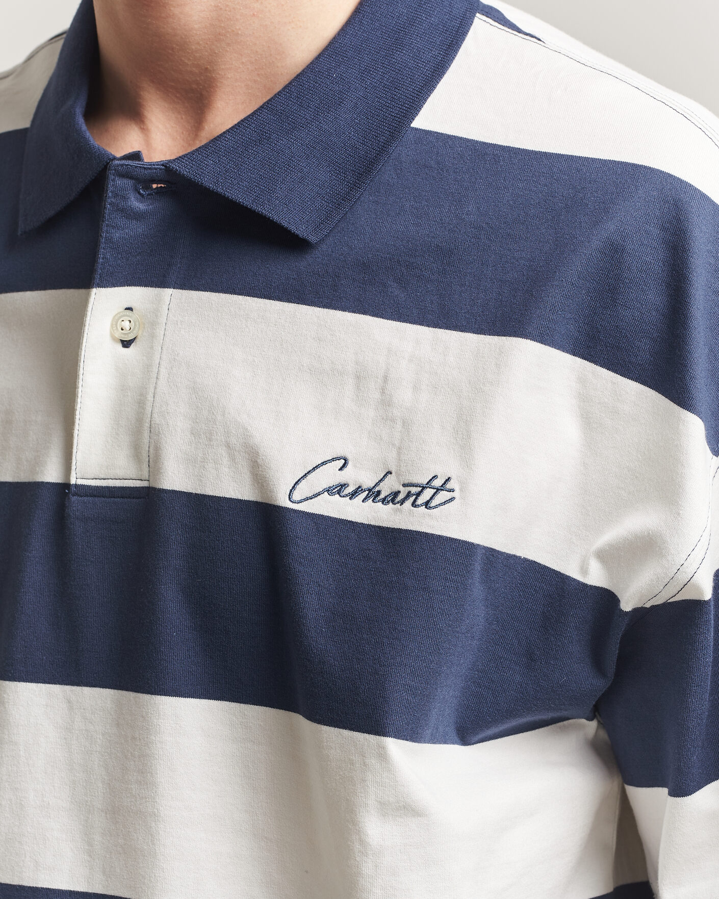 Hombres | Polos | Carhartt WIP | Delrey Polo Blue Stripe