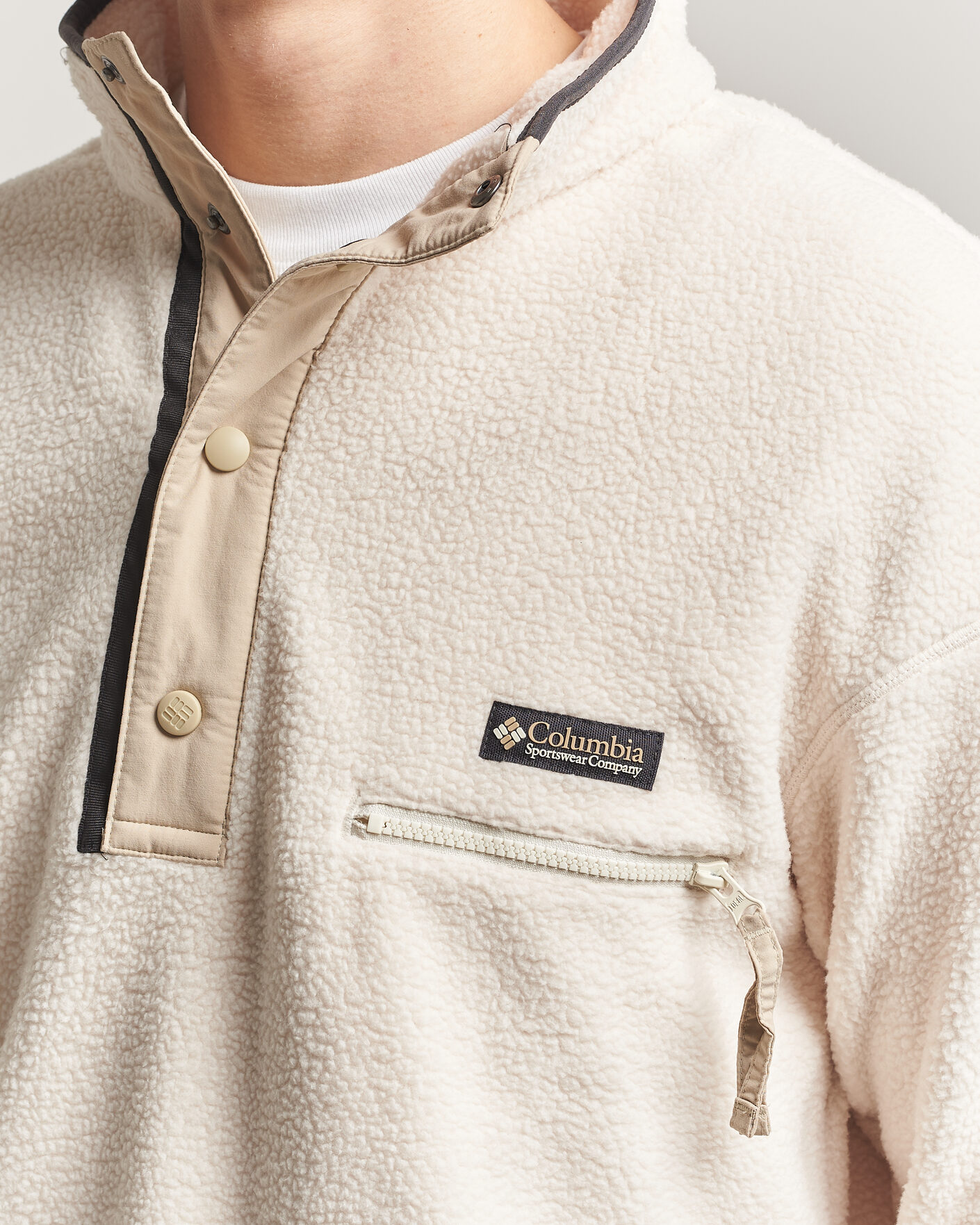 Hombres | Jerséis y prendas de punto | Columbia | Helvetia II Half Snap Fleece Chalk