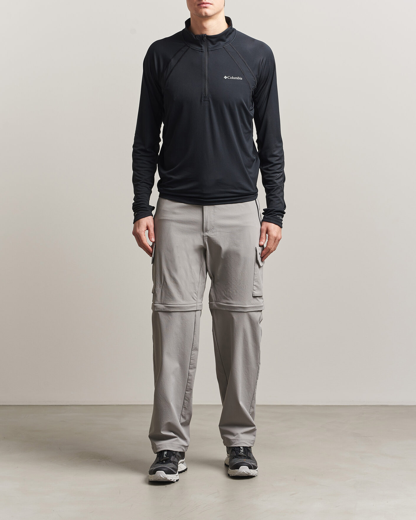 Hombres | Camisetas | Columbia | Stealth Spring Half-Zip T-Shirt Black