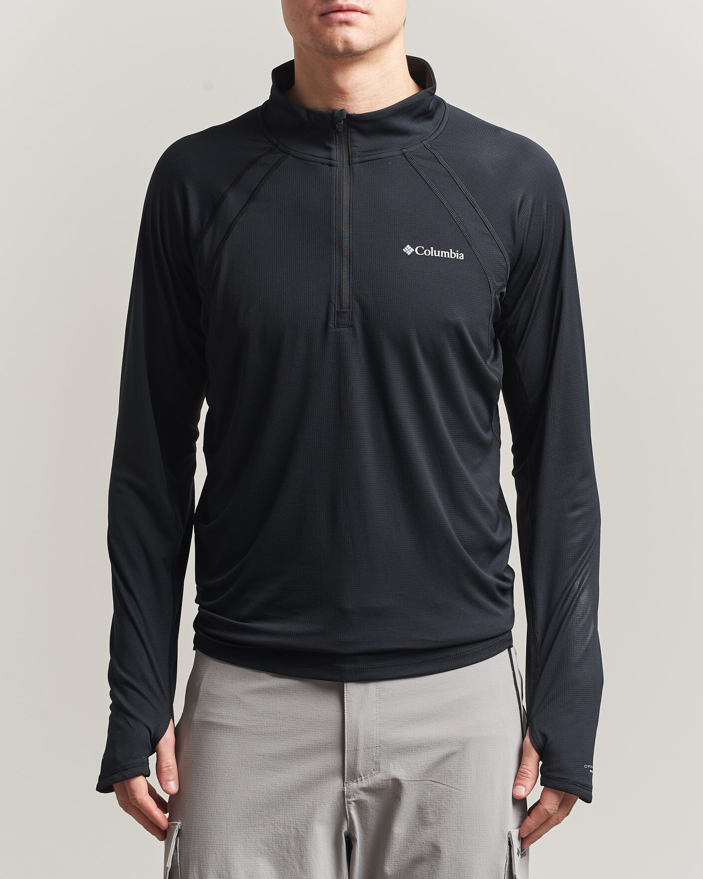 Hombres | Camisetas | Columbia | Stealth Spring Half-Zip T-Shirt Black