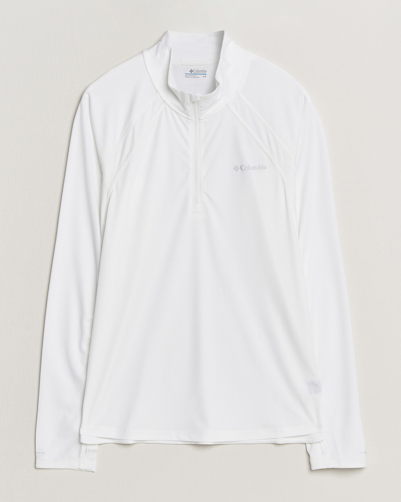 Hombres | Camisetas | Columbia | Stealth Spring Half-Zip T-Shirt White