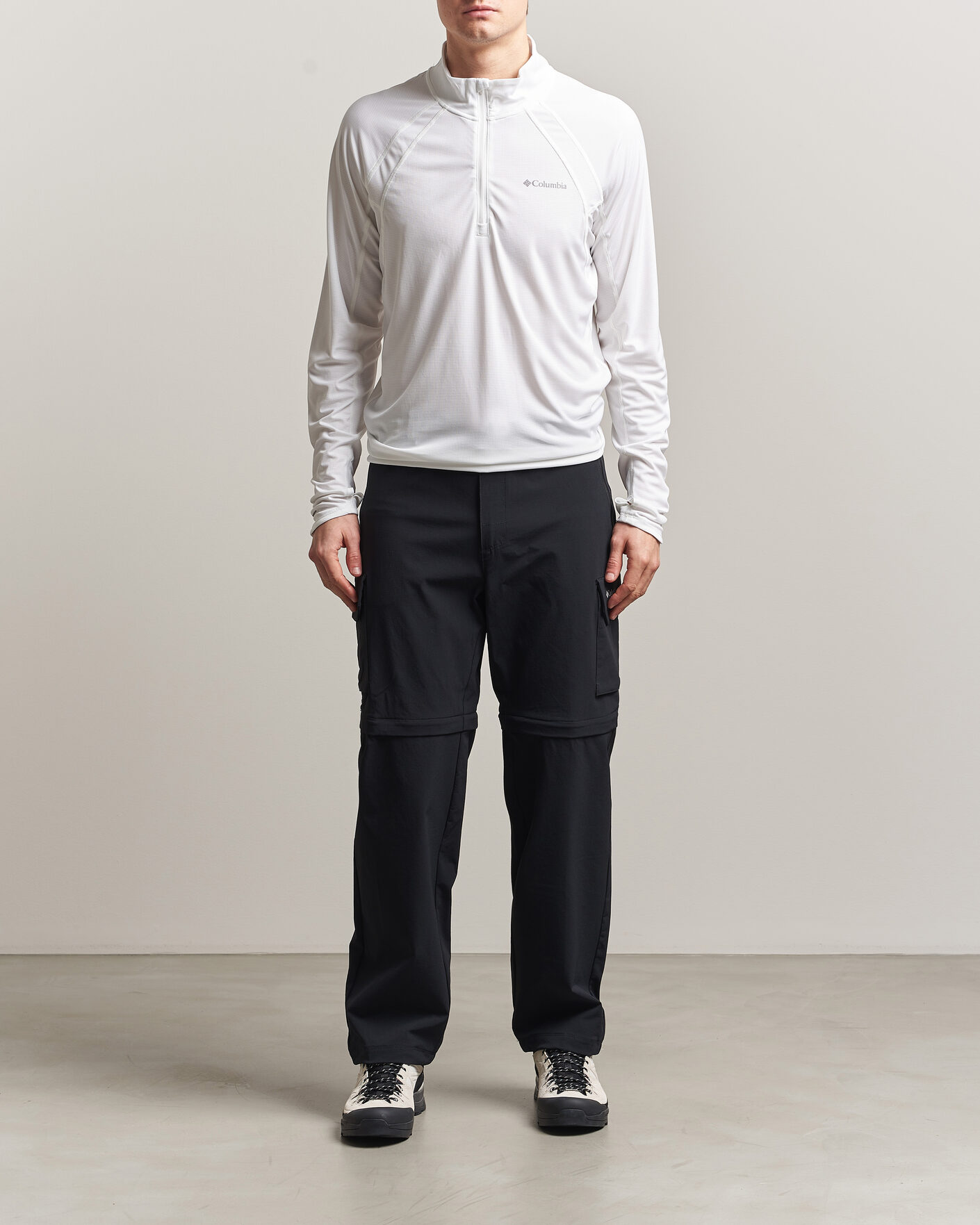 Hombres | Camisetas | Columbia | Stealth Spring Half-Zip T-Shirt White