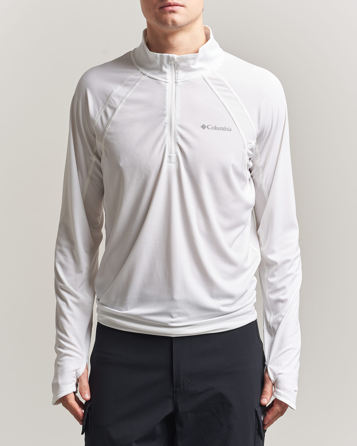 Hombres | Camisetas | Columbia | Stealth Spring Half-Zip T-Shirt White
