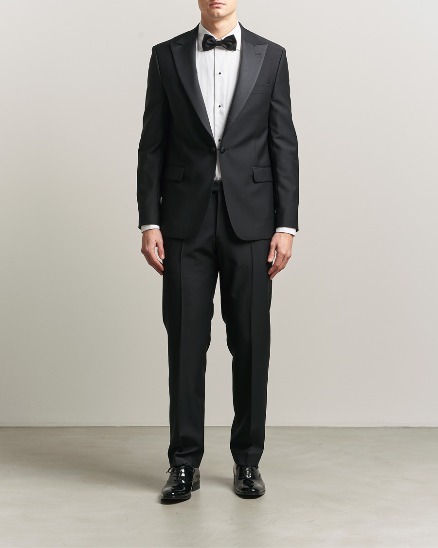 Hombres | Camisas | Canali | Classic Black Studs Tuxedo Shirt White