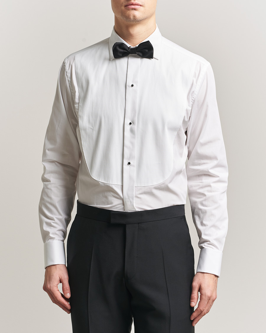 Hombres | Camisas | Canali | Classic Black Studs Tuxedo Shirt White