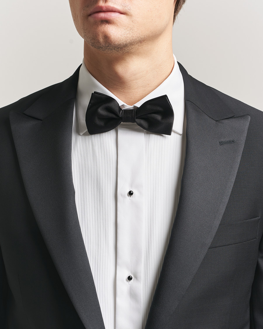 Hombres | Pajaritas | Canali | Silk Bow Tie Black