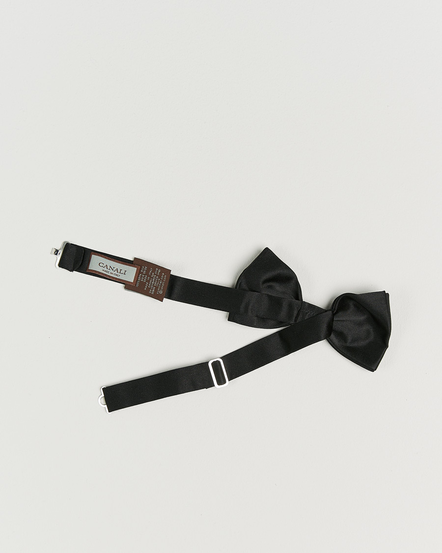 Hombres | Pajaritas | Canali | Silk Bow Tie Black