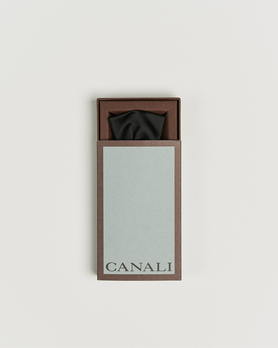 Hombres | Pajaritas | Canali | Silk Bow Tie Black