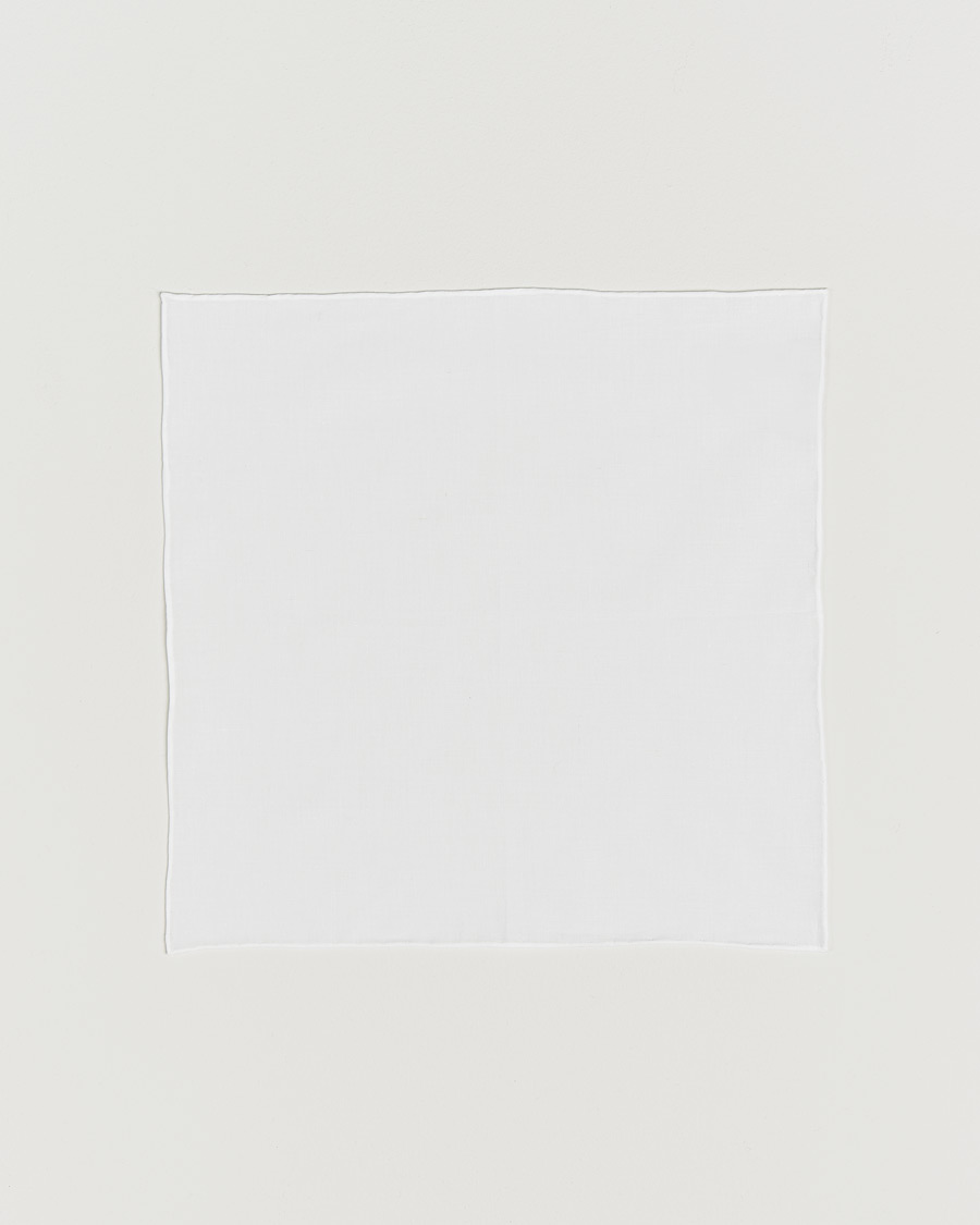 Hombres | Pañuelos de bolsillo | Canali | Pocket Square White