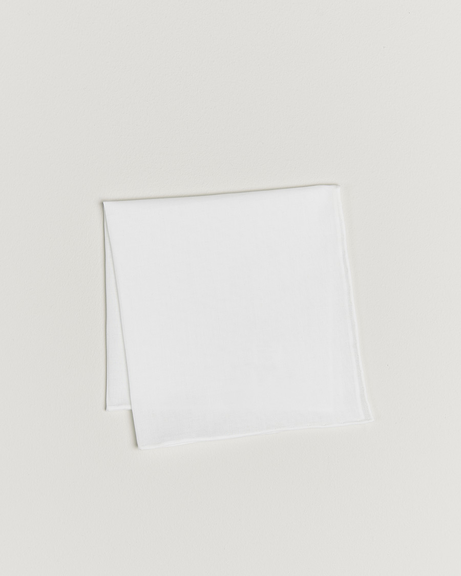 Hombres | Pañuelos de bolsillo | Canali | Pocket Square White