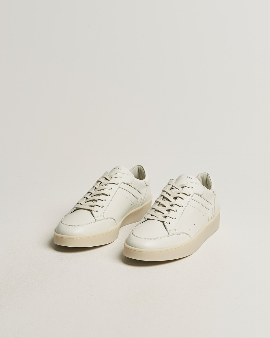 Hombres | Zapatillas | Canali | Plain Sneaker White