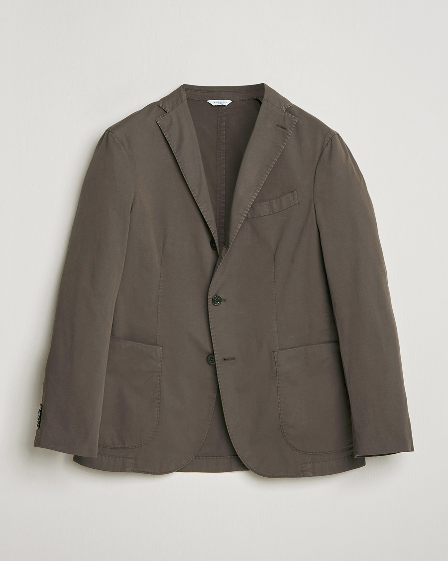 Hombres | Blazers | Boglioli | K Jacket Supima Cotton Blazer Dark Brown