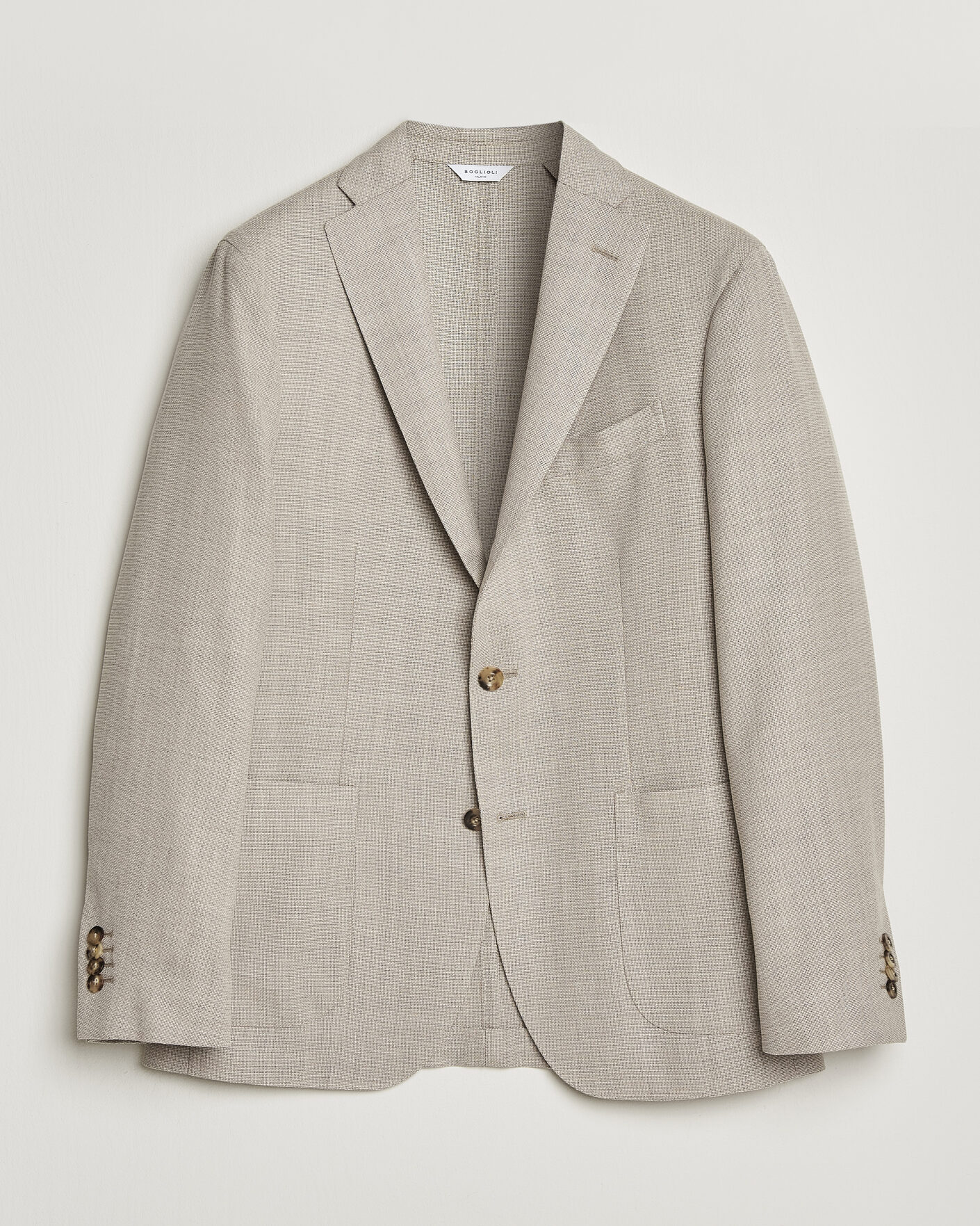 Hombres | Blazers | Boglioli | K Jacket Wool Hopsack Blazer Light Beige