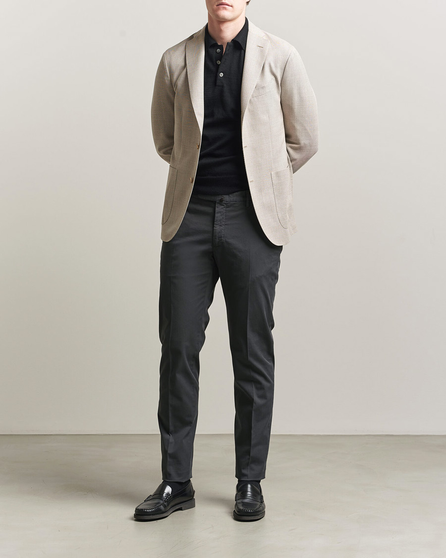 Hombres | Blazers | Boglioli | K Jacket Wool Hopsack Blazer Light Beige