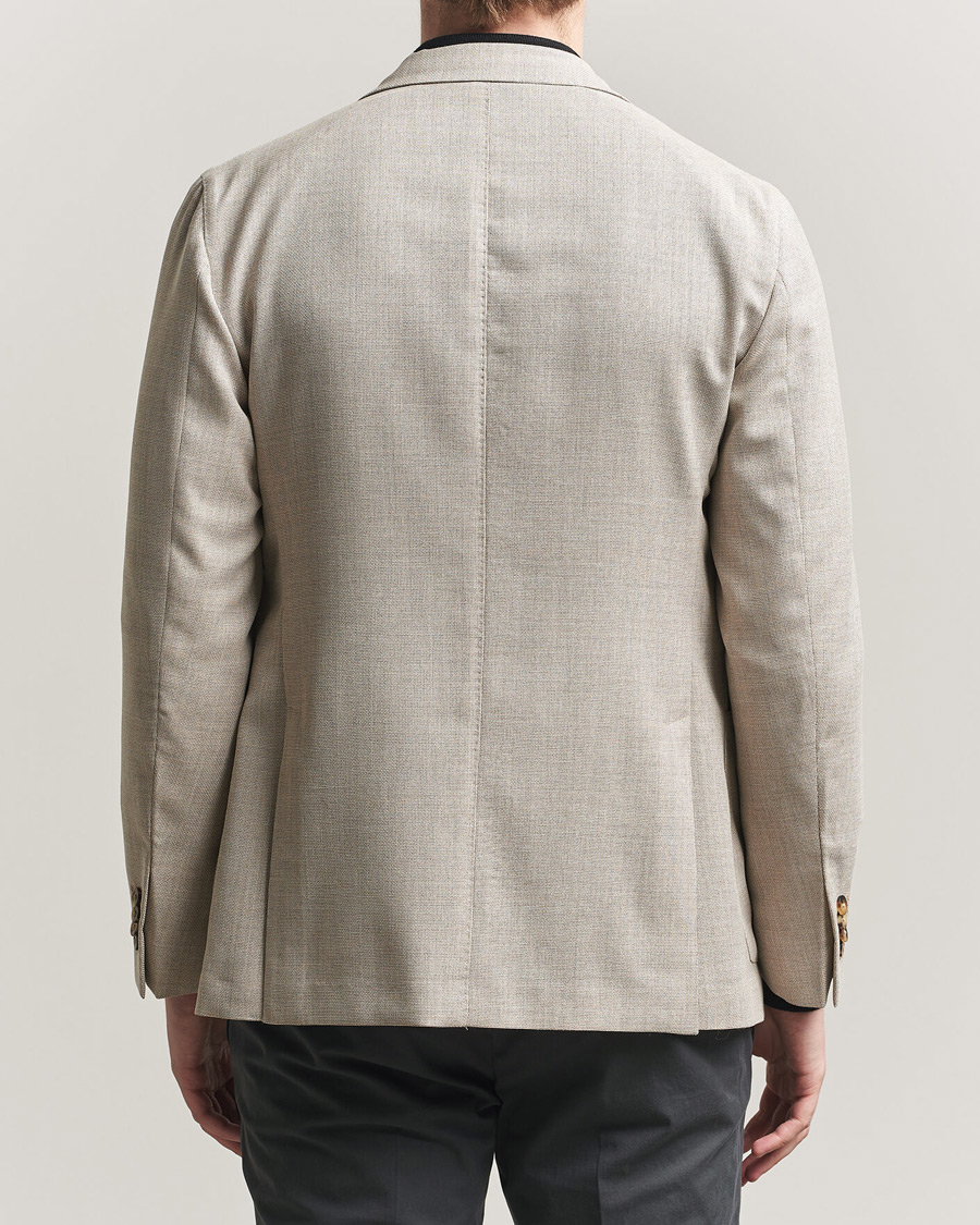 Hombres | Blazers | Boglioli | K Jacket Wool Hopsack Blazer Light Beige
