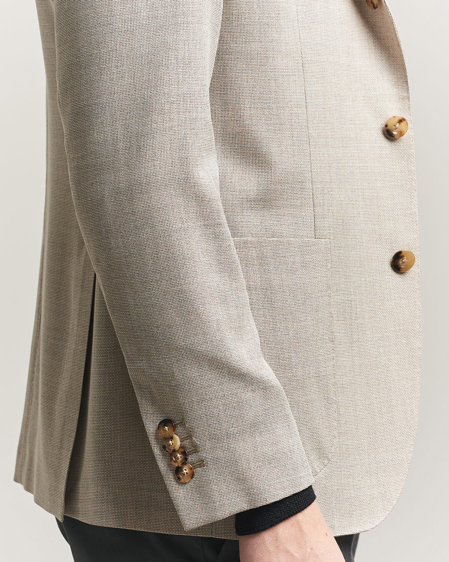 Hombres | Blazers | Boglioli | K Jacket Wool Hopsack Blazer Light Beige