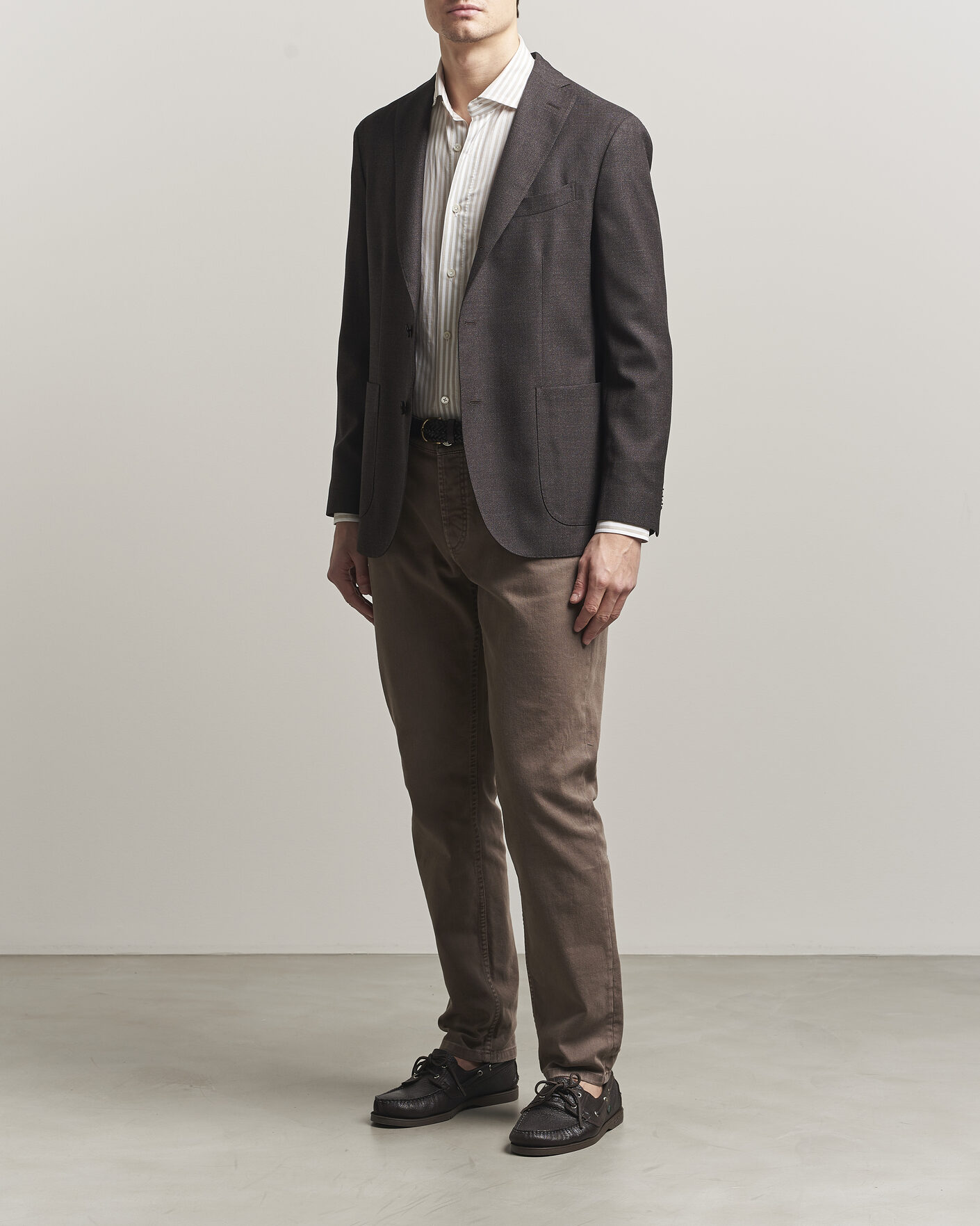 Hombres | Blazers | Boglioli | K Jacket Wool Hopsack Blazer Dark Brown