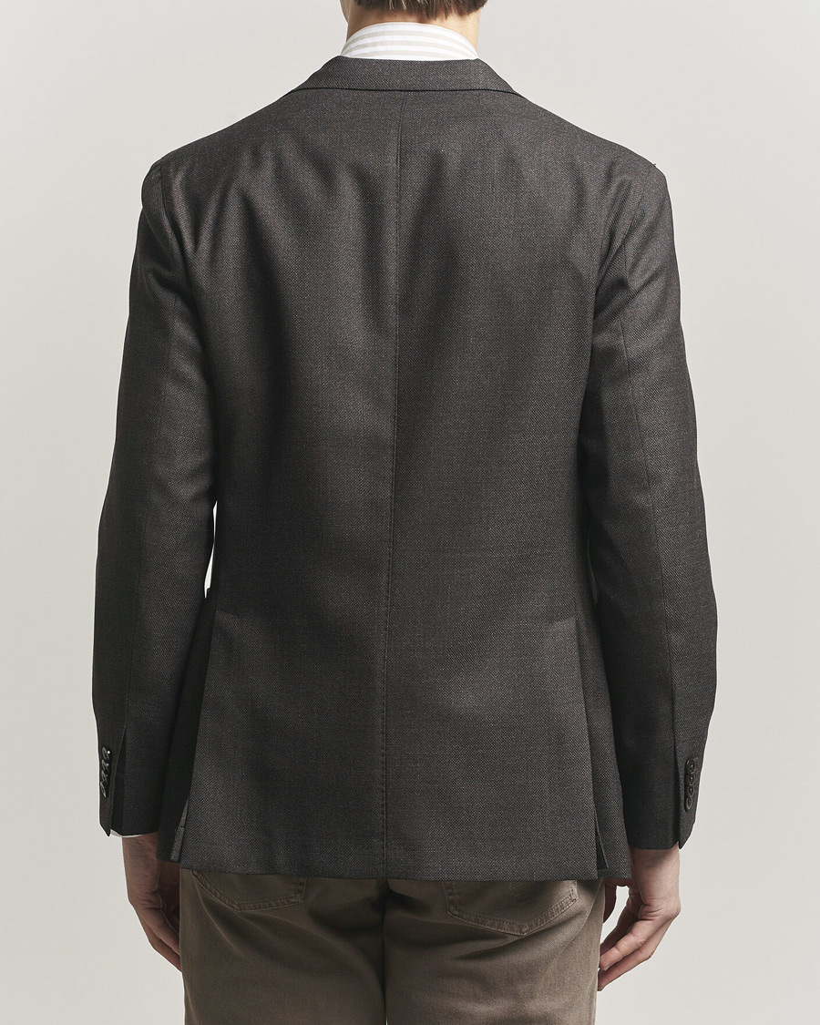 Hombres | Blazers | Boglioli | K Jacket Wool Hopsack Blazer Dark Brown