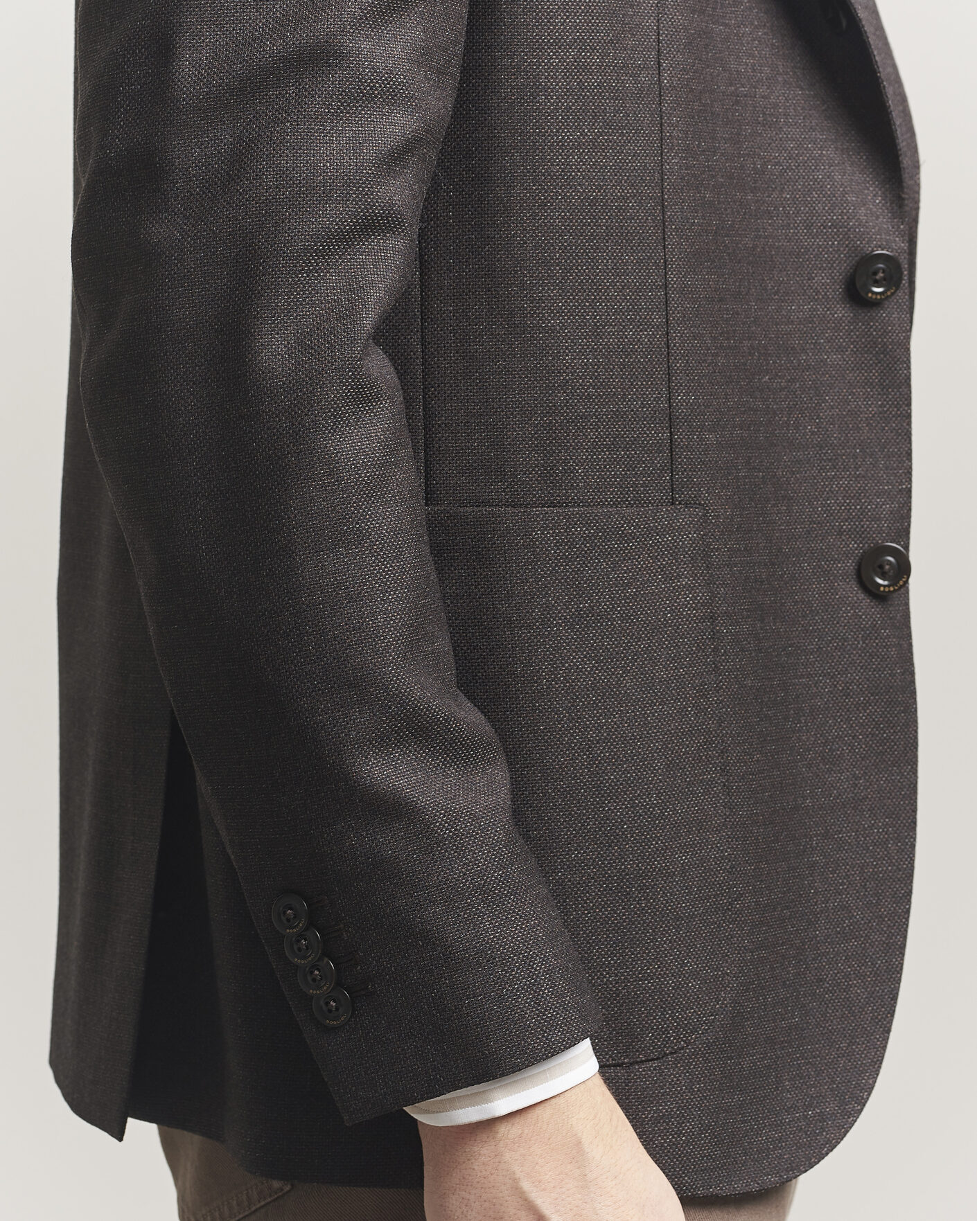 Hombres | Blazers | Boglioli | K Jacket Wool Hopsack Blazer Dark Brown