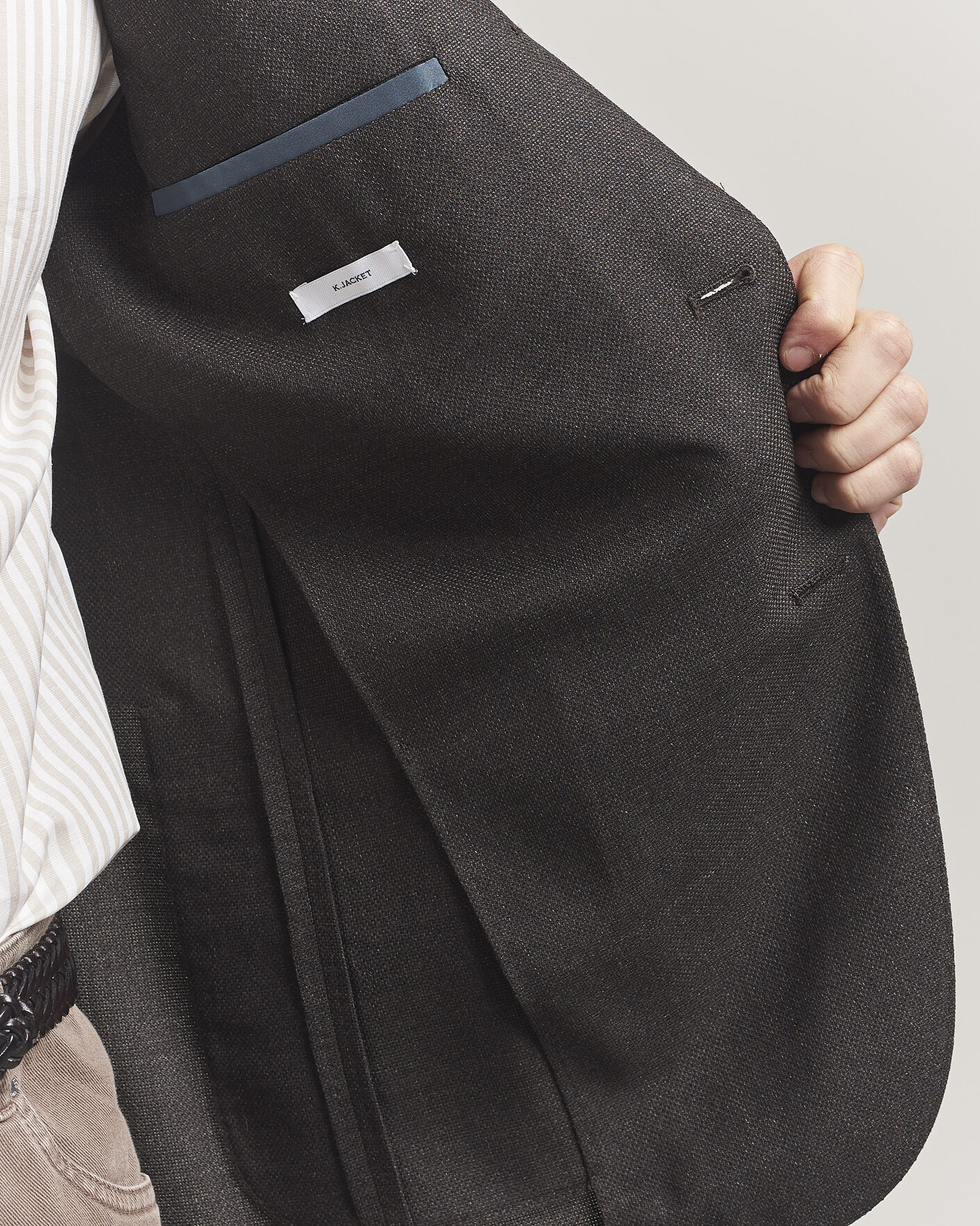 Hombres | Blazers | Boglioli | K Jacket Wool Hopsack Blazer Dark Brown